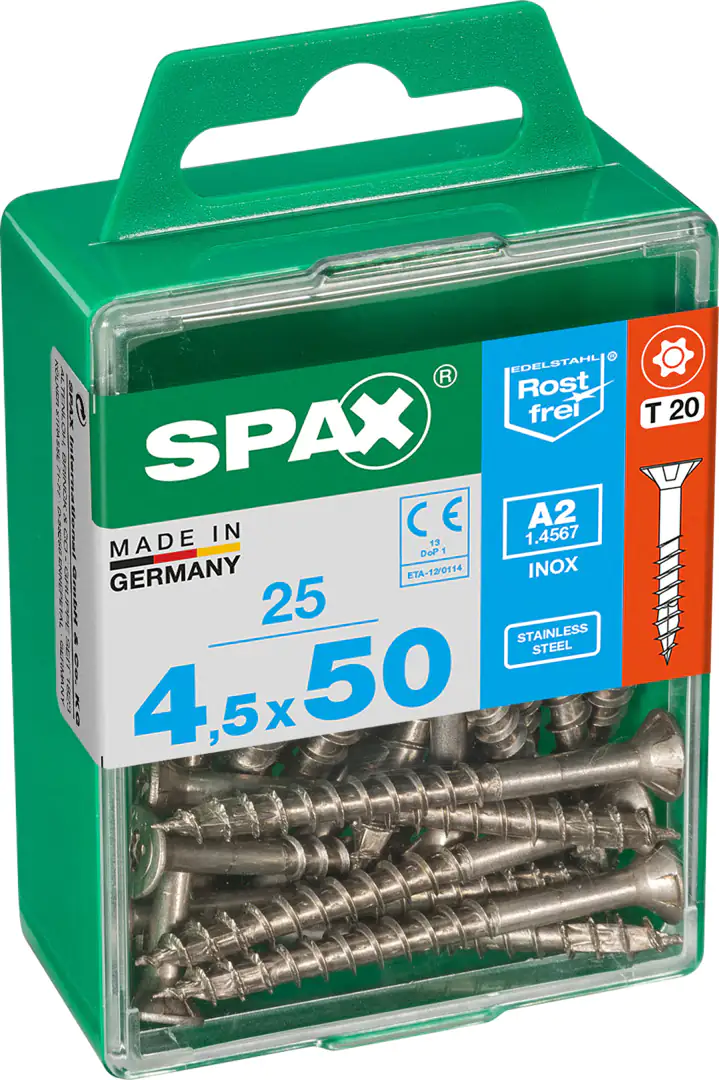 Spax Universalschrauben 4.5 x 50 mm TX 20 - 25 Stk.