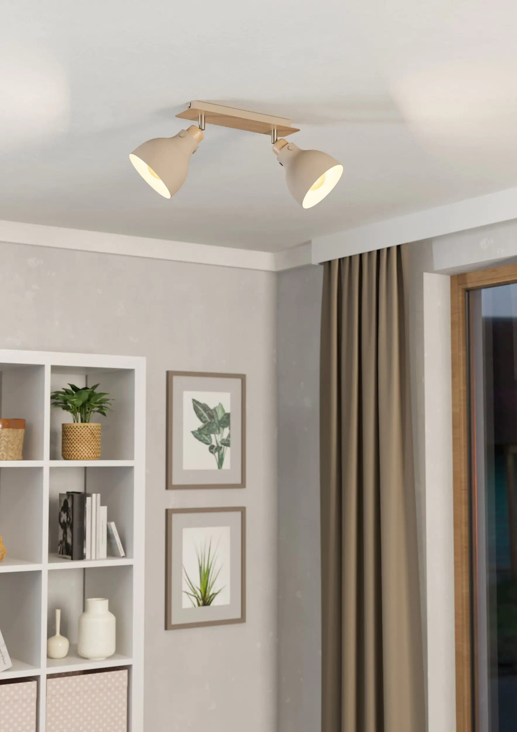 Eglo 2er Spot Arrecife sand Holzoptik 53 x 14,5 cm Eglo 2er Spot Arrecife sand Holzoptik 53 x 14,5 cm