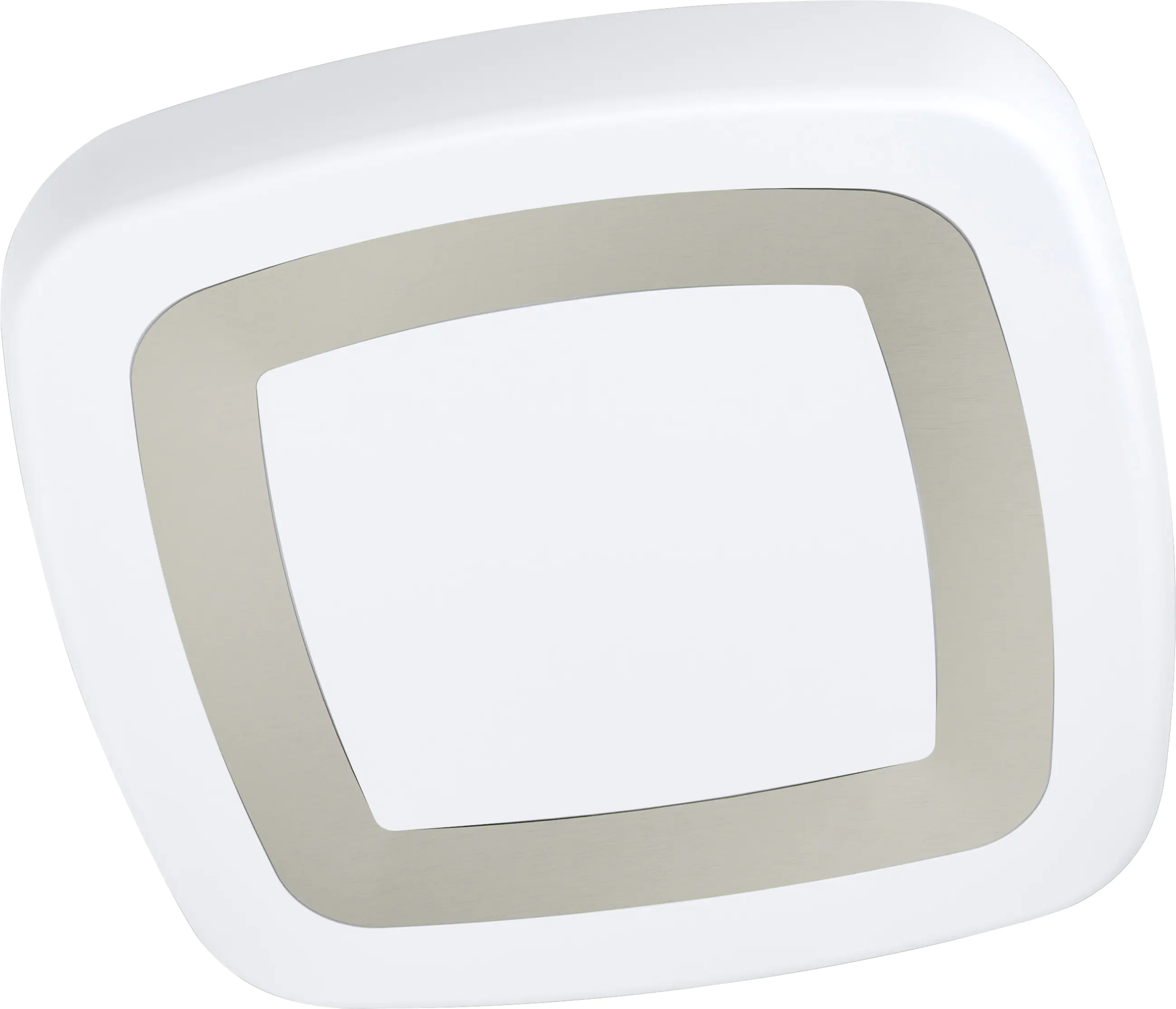 Eglo LED Deckenleuchte Ruidera weiß silber 48 x 48 cm