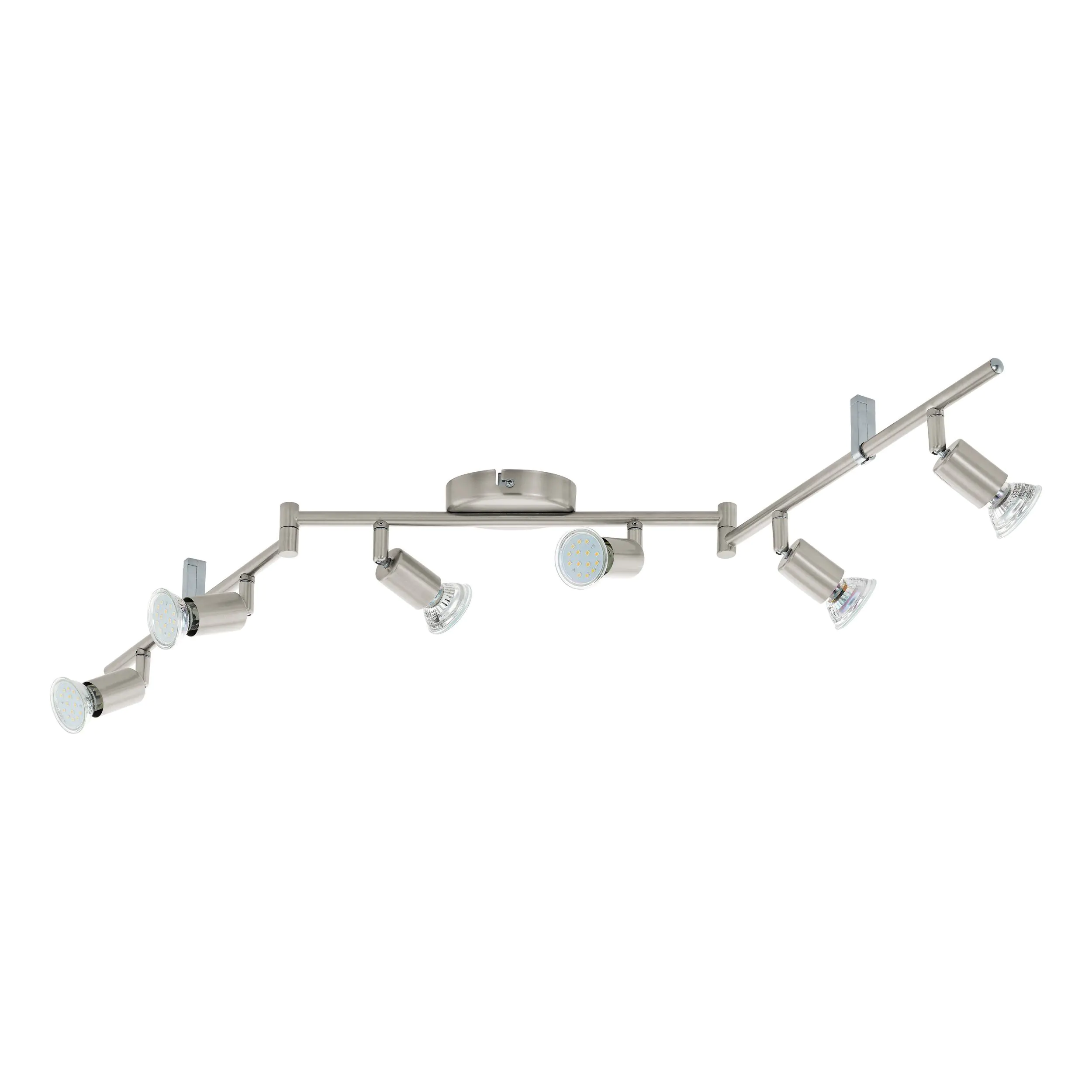 Eglo 6er LED Spot Buzz nickel-matt 105 x 6,5 cm GU10