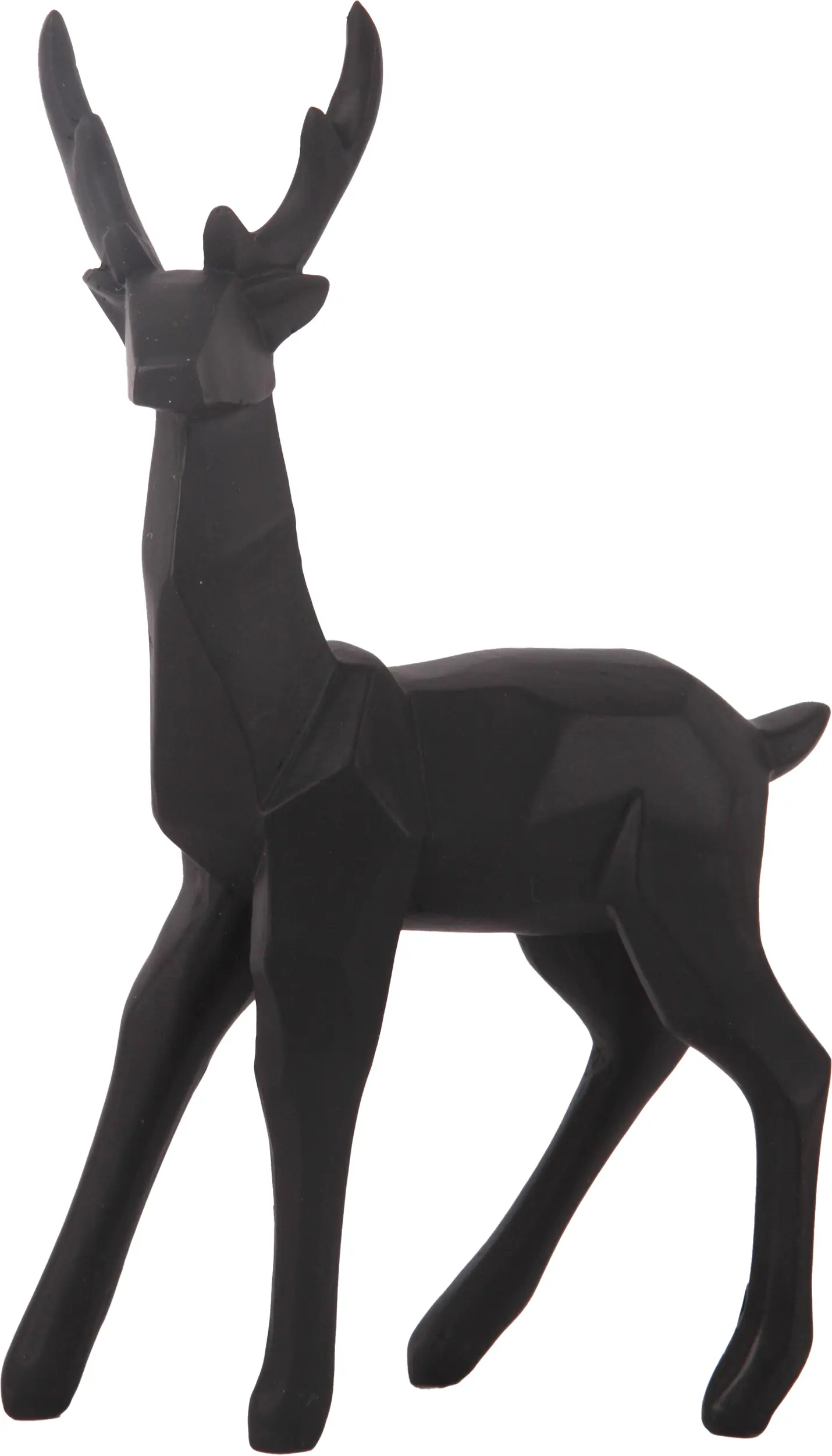 Dekofigur Rentier Polyresin 14 x 10 cm schwarz
