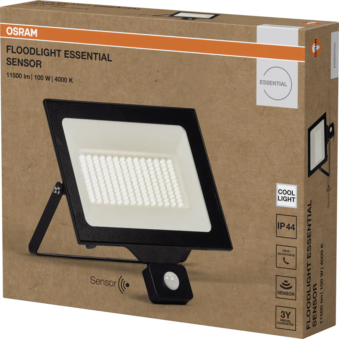 Osram Außenleuchte Floodlight Essential Sensor 100W 4000K schwarz Osram Außenleuchte Floodlight Essential Sensor 100W 4000K schwarz