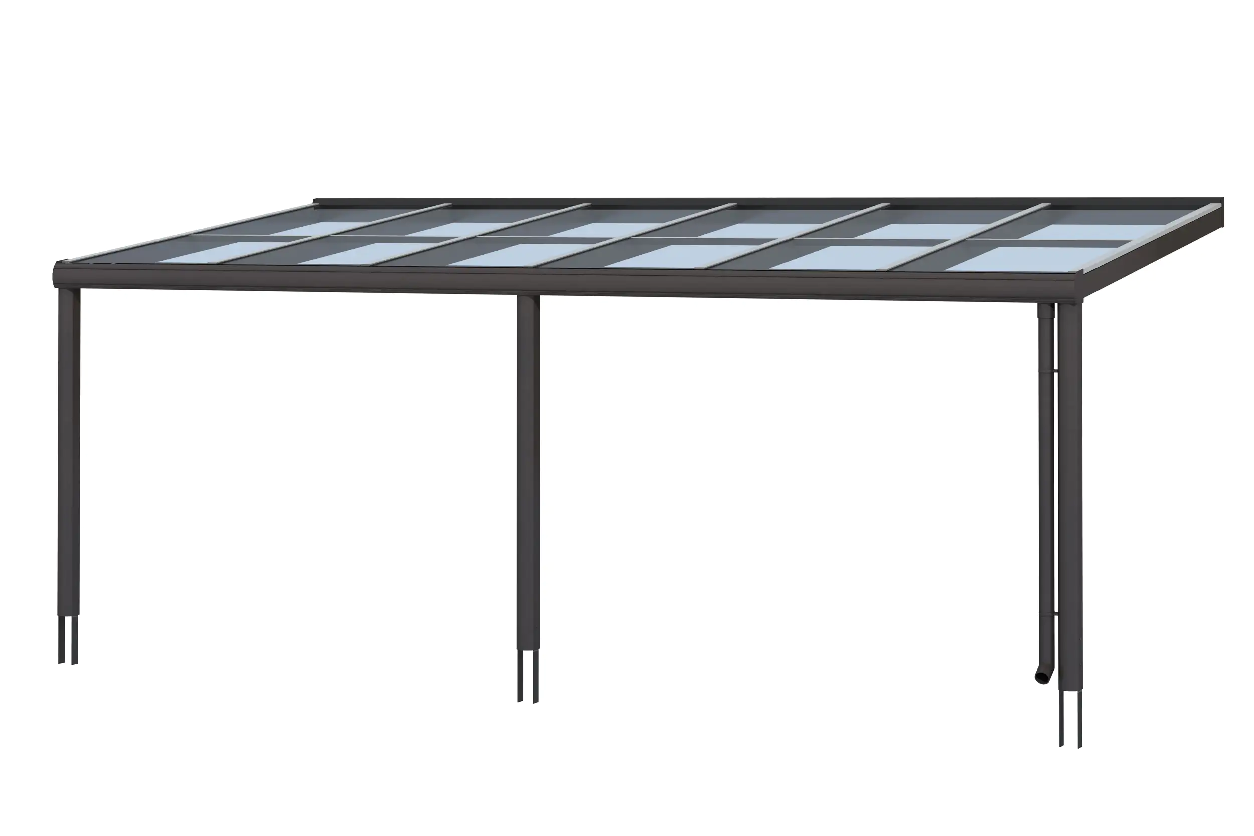 SKAN HOLZ Terrassenüberdachung Monza 648 x 257 cm, Aluminium Anthrazit