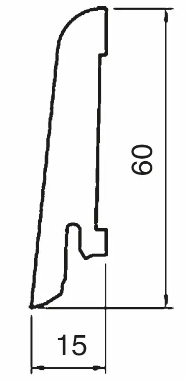 Amorim Fußleiste 240 cm 60 x 15 mm Winterfichte