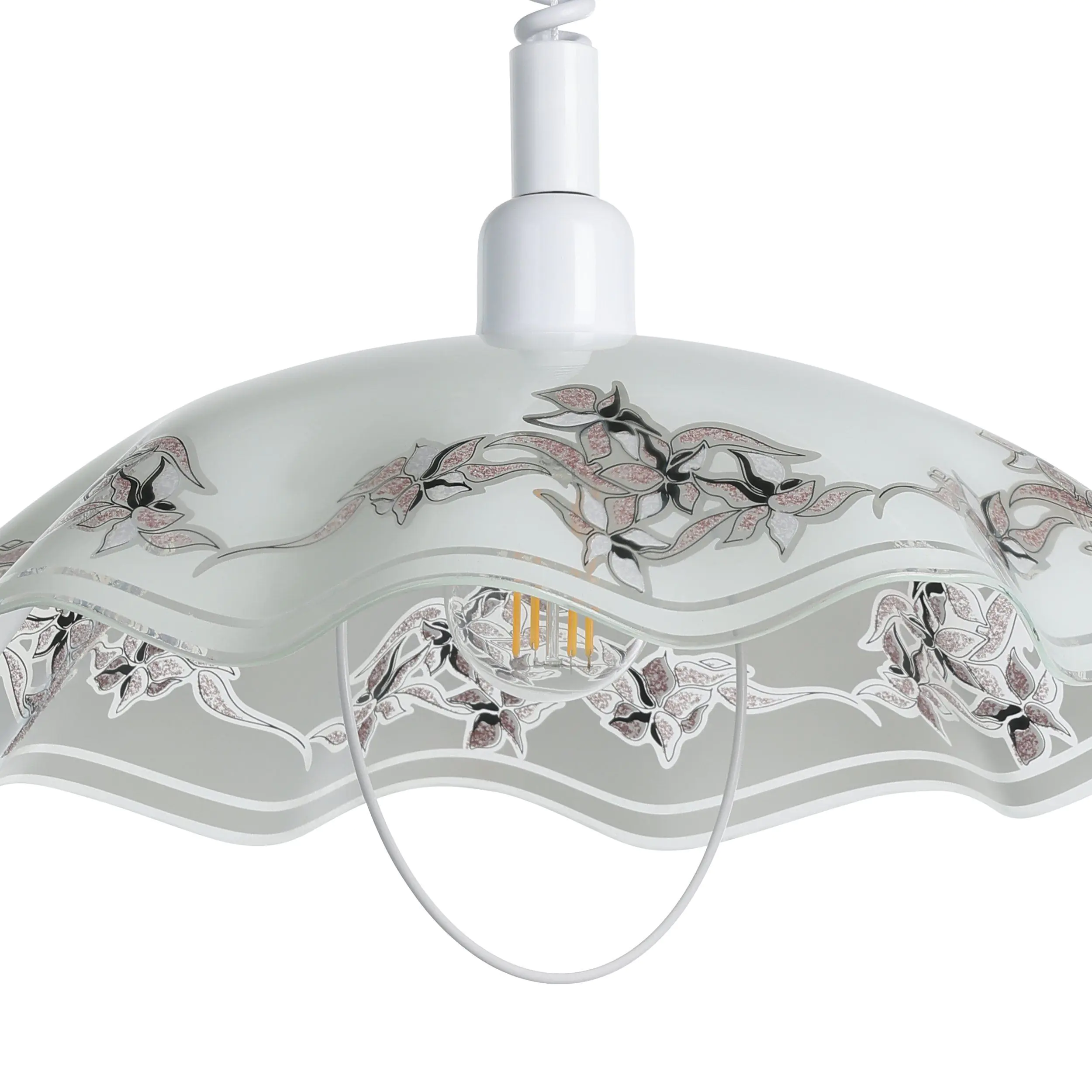 Eglo Pendelleuchte Vetro weiß lila schwarz