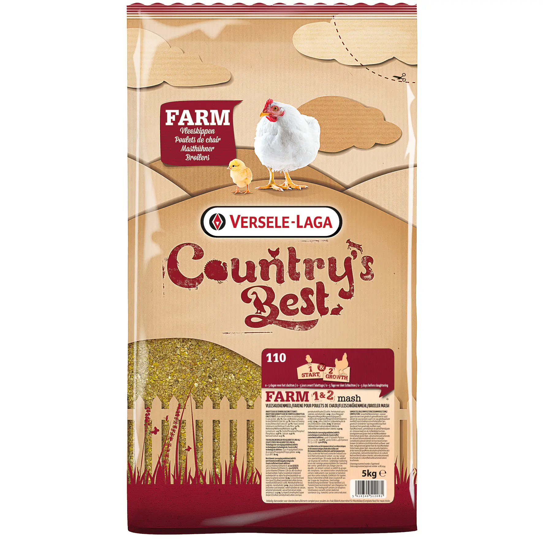 Country's Best Fleischkükenmehl Farm 1 & 2 Mash 5 kg