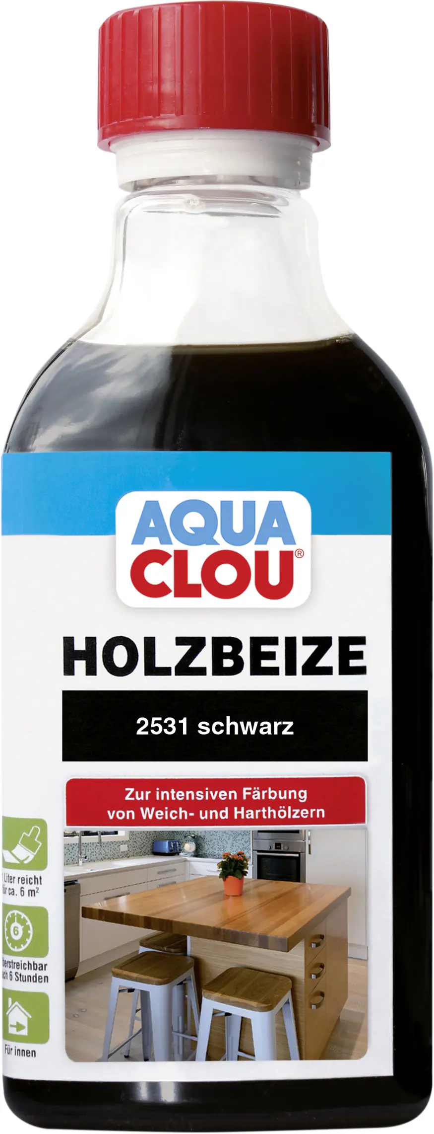Aqua Clou Holzbeize 250 ml schwarz