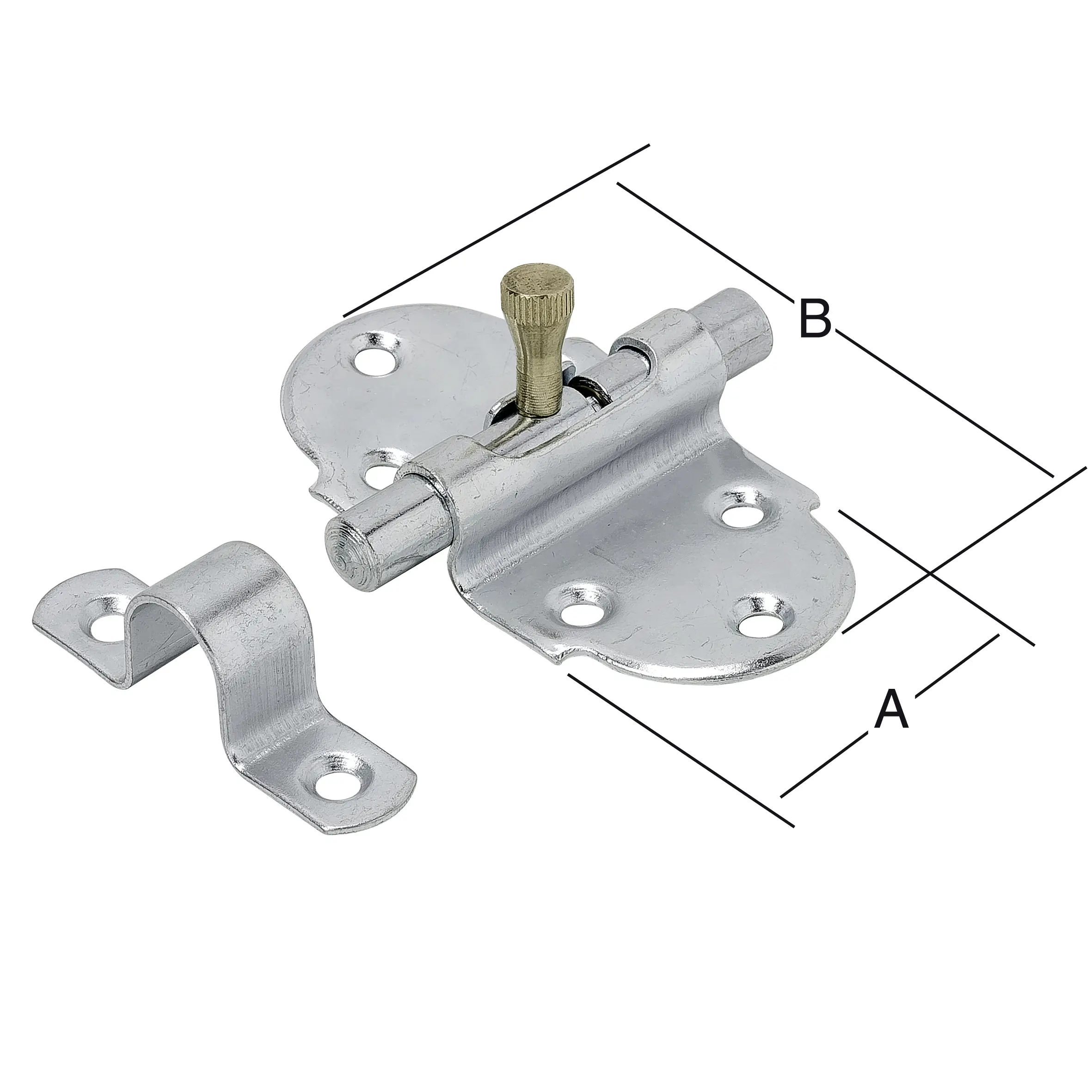 Vormann Feder-Grendelriegel verzinkt 40 x 82 mm