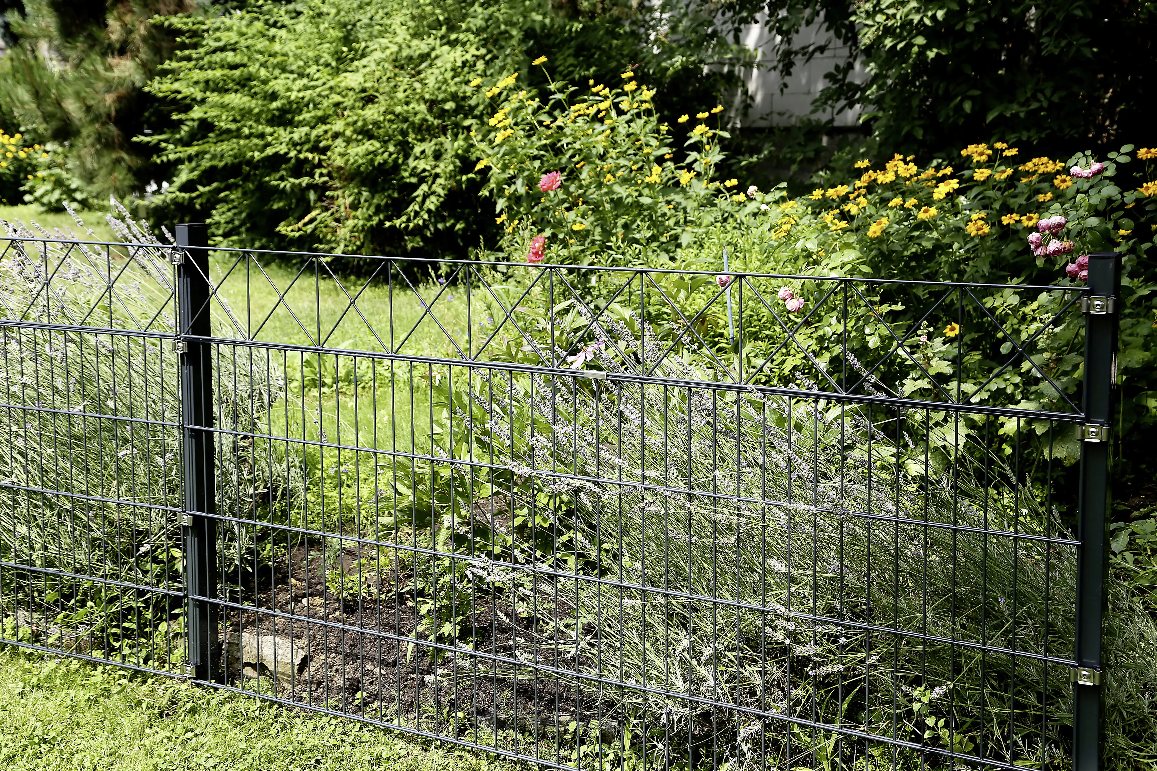 Alberts Doppelstabmatten-Grundset Nexus 200 x 160 cm 12 m anthrazit