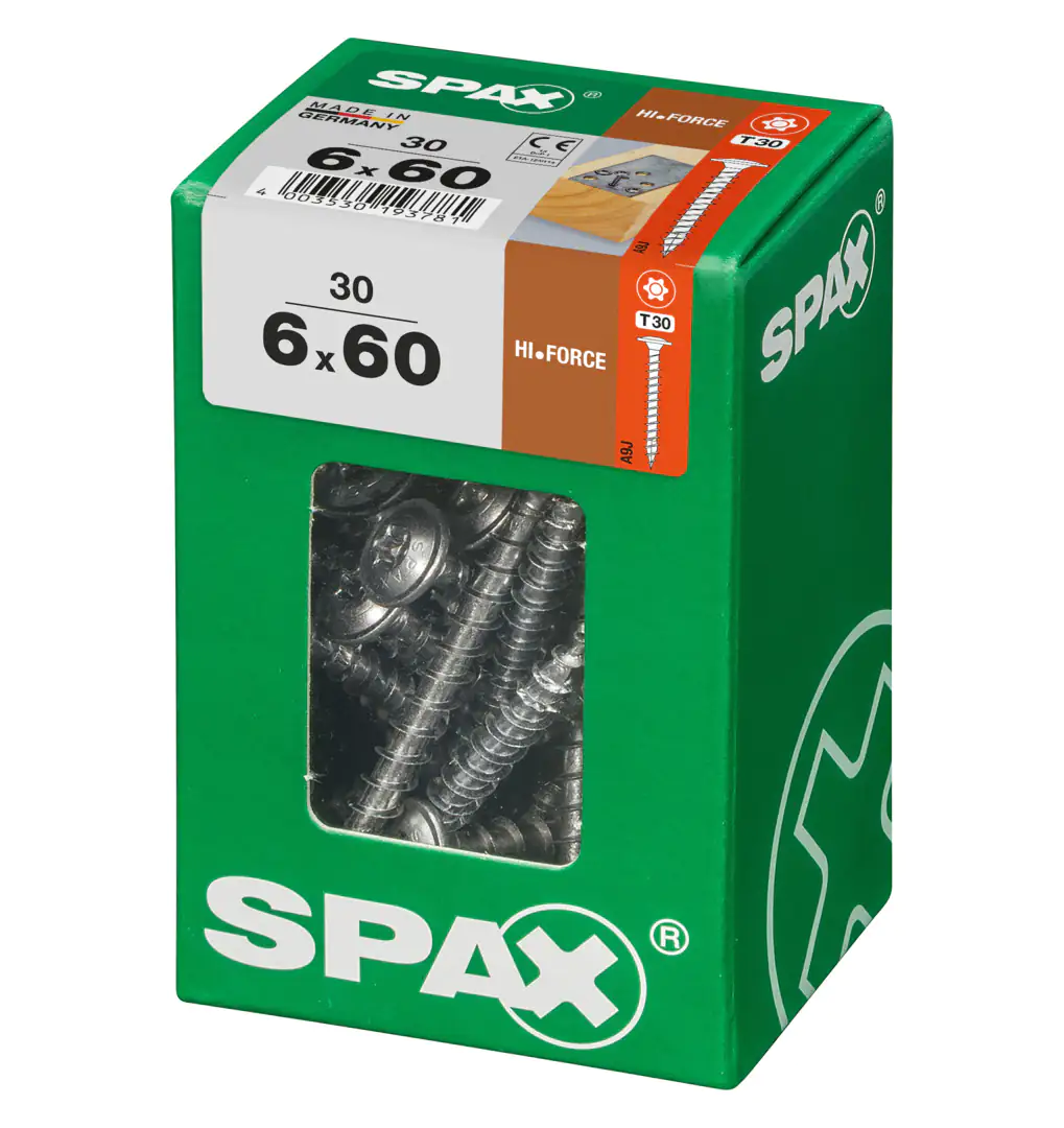 Spax Holzbauschrauben 6.0 x 60 mm TX 30 - 30 Stk.
