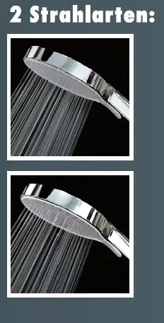 Primaster Handbrause 2 Strahlarten Water Drop chrom-weiß wassersparend Primaster Handbrause 2 Strahlarten Water Drop chrom-weiß wassersparend