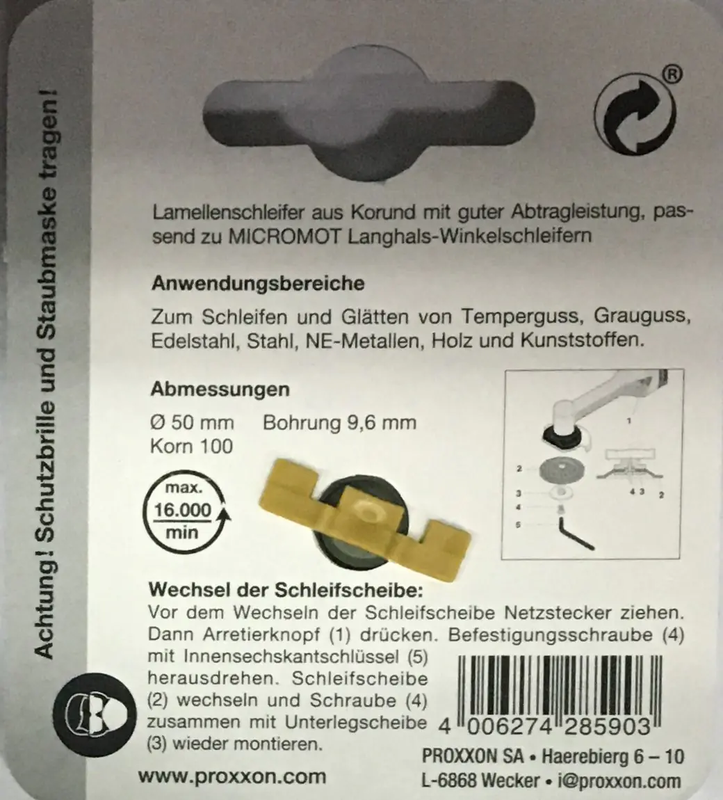 Proxxon Micromot Lamellenschleifer für LHW