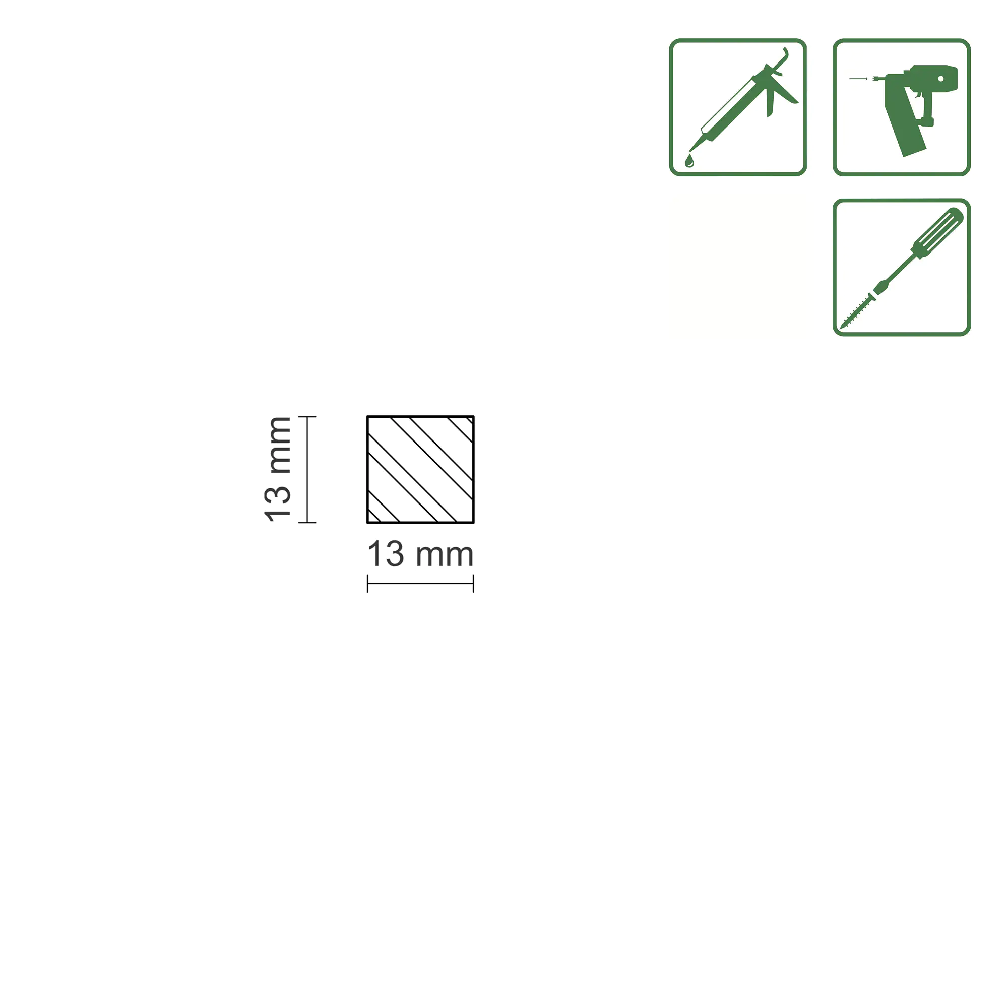 FN Neuhofer Flachleiste 240 cm 13 x 13 mm Fichte/Kiefer