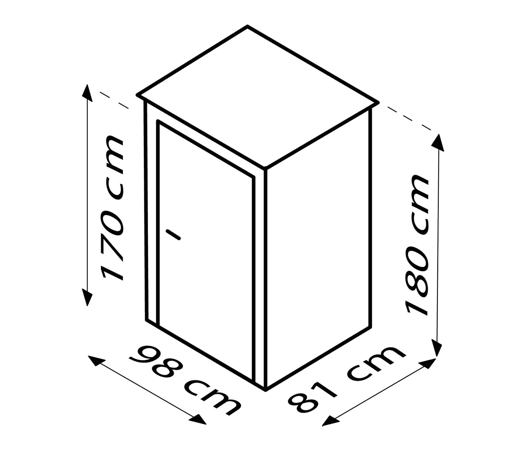 Pergart Metallgerätehaus Marburg 98 x 81 x 189 cm anthrazit