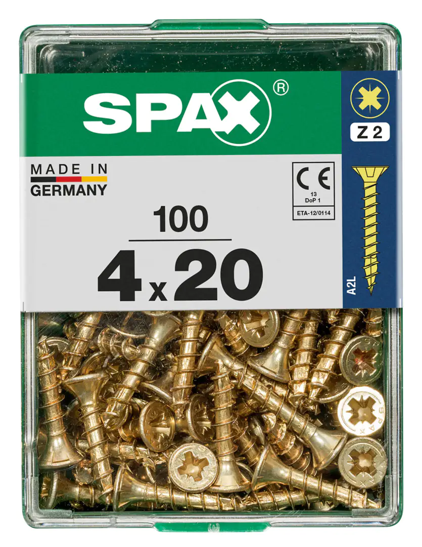 Spax Universalschrauben 4.0 x 20 mm PZ 2 - 100 Stk.