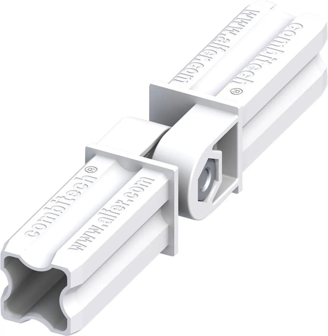 alfer Gelenk-Verbinder, 2 Zapfen 23.5 mm 23.5 mm Kunststoff glatt weiss