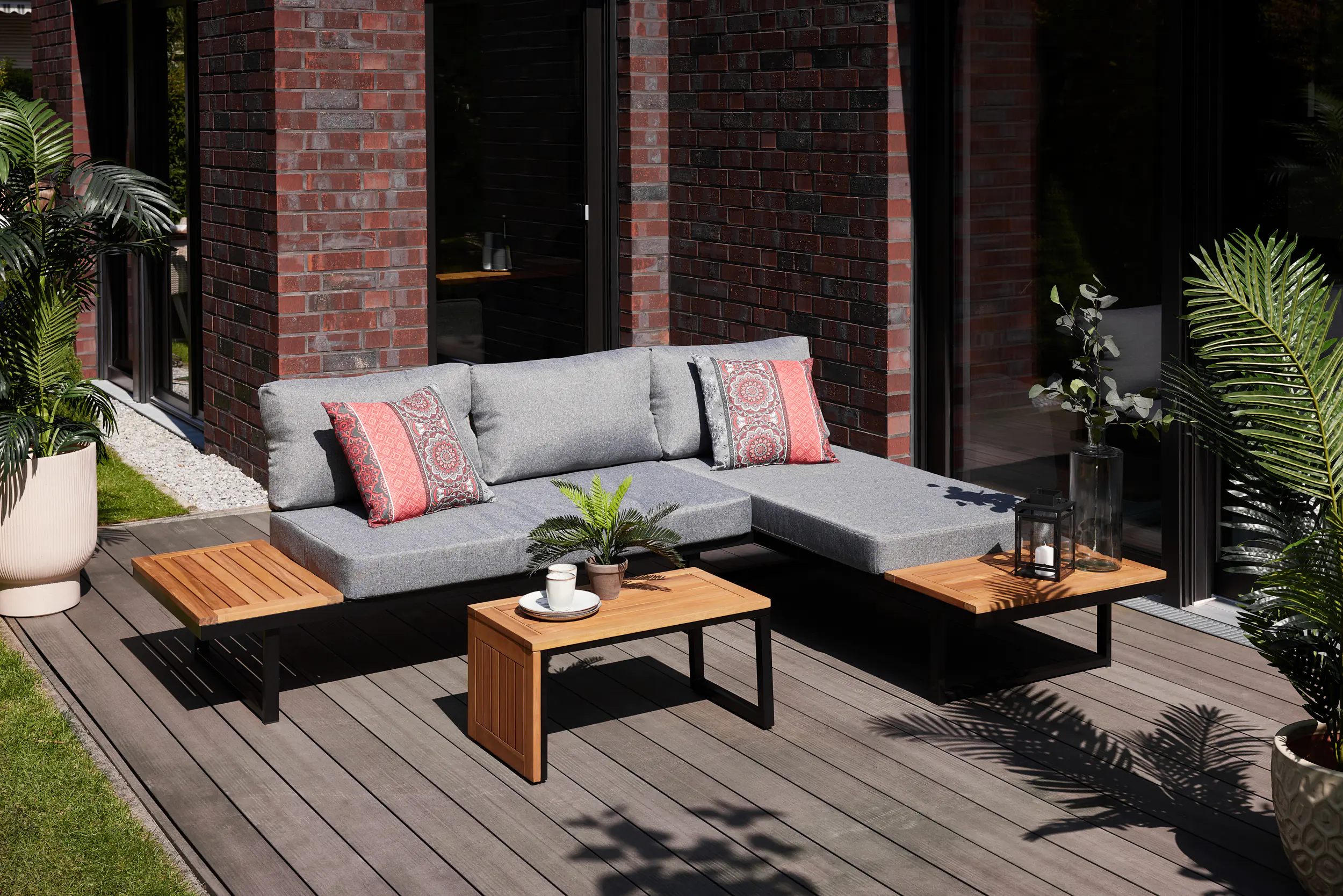 Primaster Gartenmöbel-Set Vulcano Holz/Aluminium