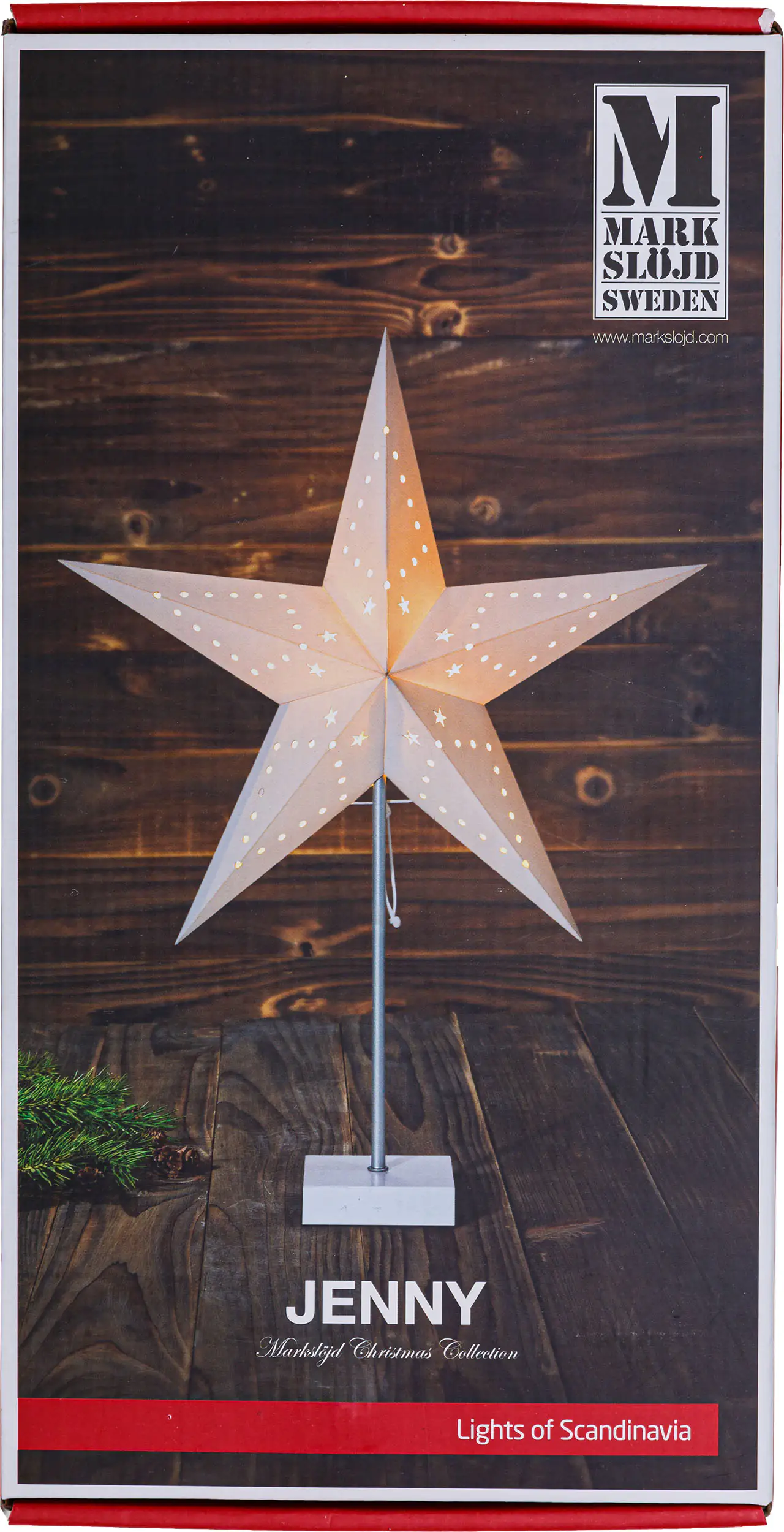 Markslöjd Standstern Jenny weiß, H 61 cm x T 17,5 cm x B 45 cm