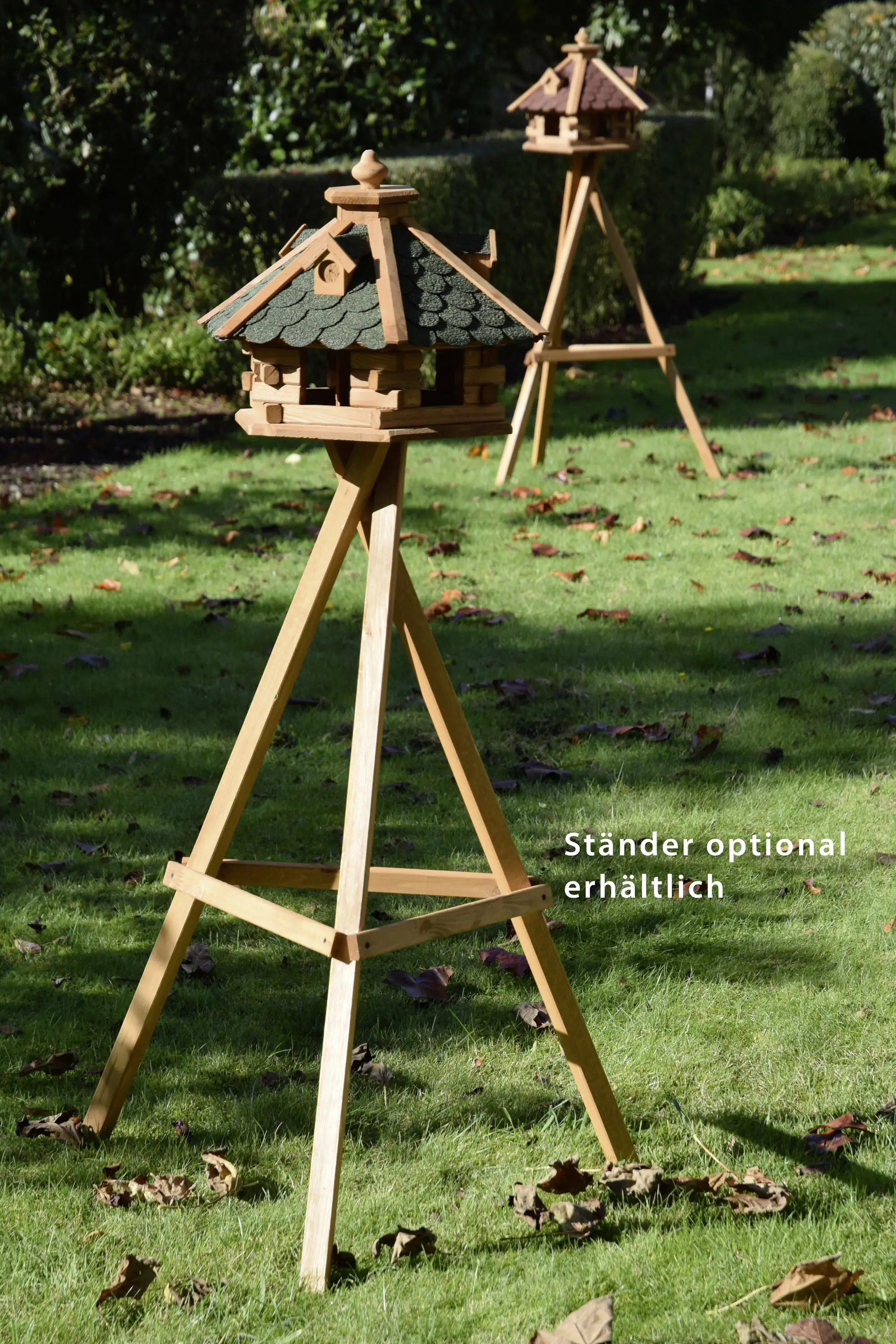 4055894987209_3169938 Dobar Vogelhaus Rustikal Kiefernholz natur/grün LxBxH: 51x45x37 cm