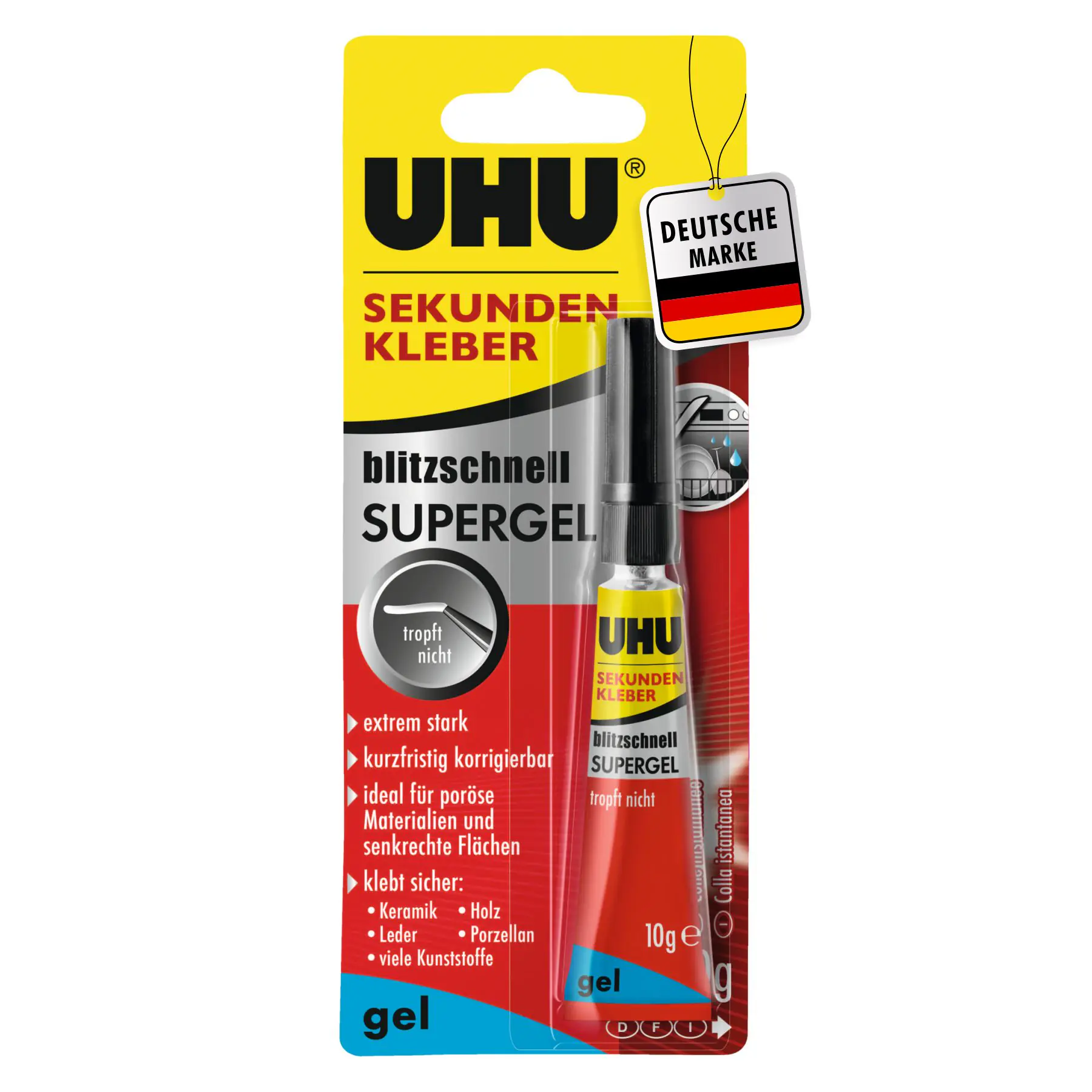UHU Sekundenkleber blitzschnell Supergel 10 g