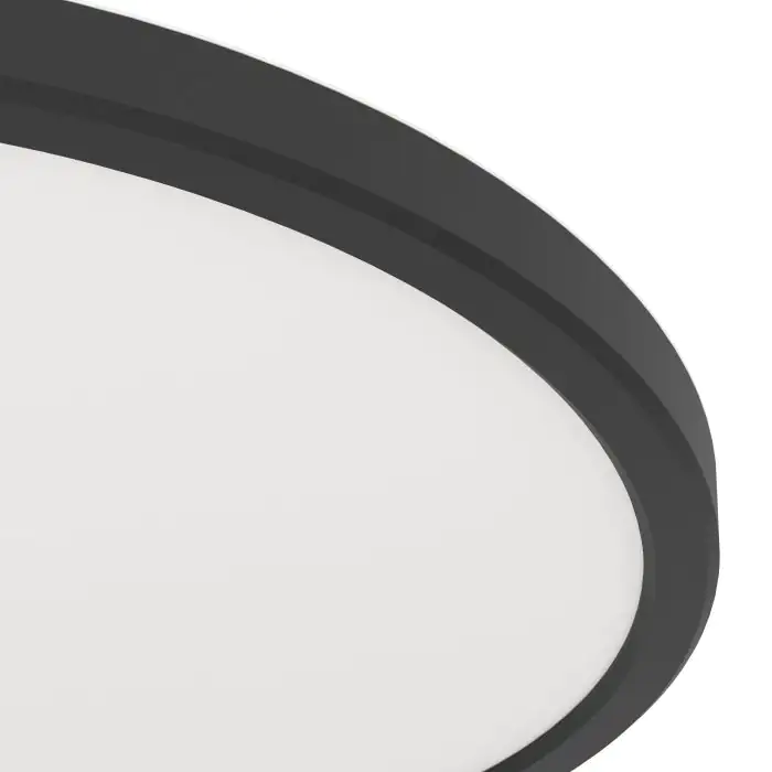 Eglo LED Deckenleuchte Minerario schwarz weiß Ø 30 cm warmweiß IP54