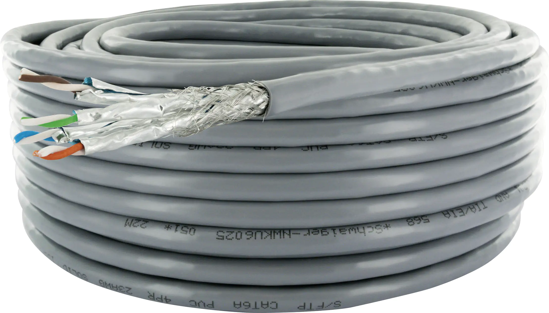 Schwaiger CAT 6A Netzwerkkabel (S/FTP) 25m, grau Schwaiger CAT 6A Netzwerkkabel (S/FTP) 25m, grau