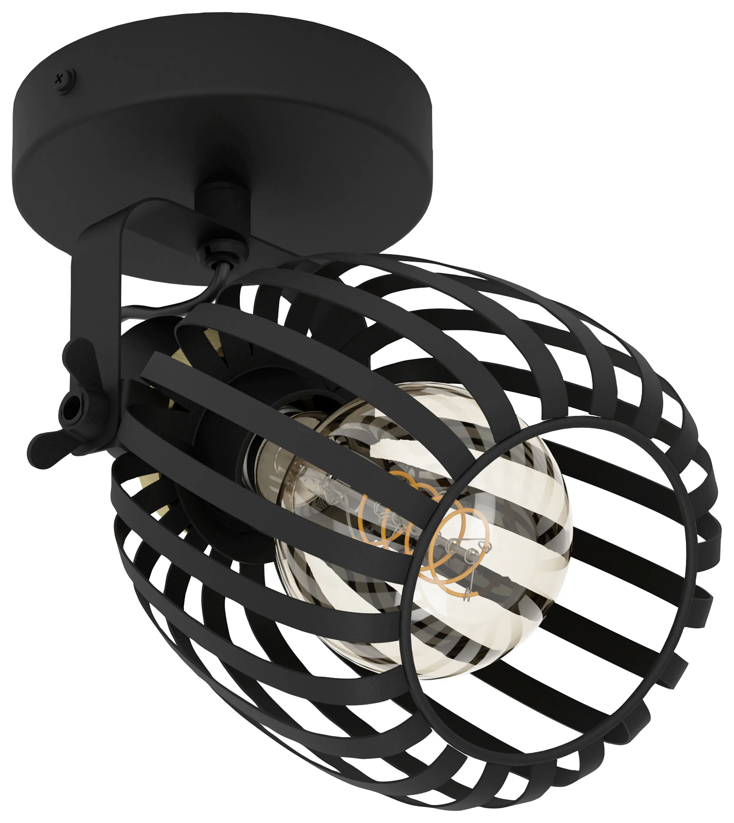 Eglo Wandleuchte Girona schwarz messing