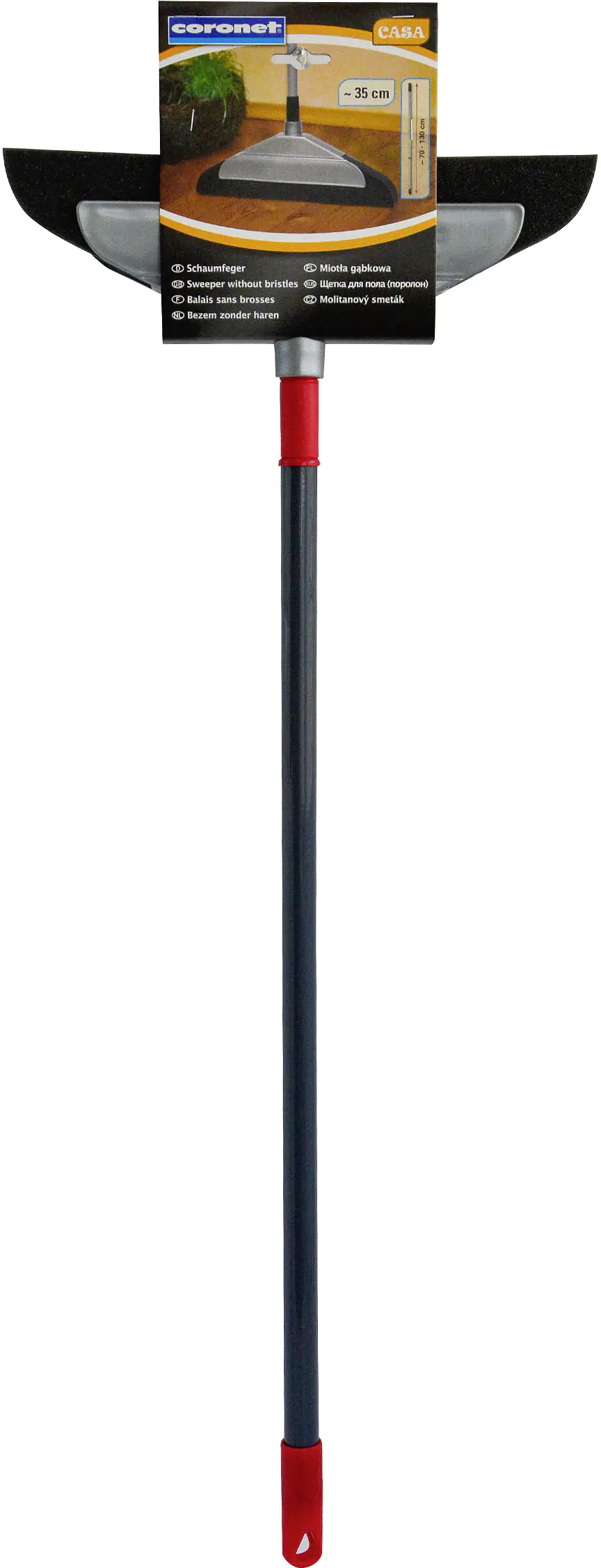 Coronet Schaumstoffbesen Clixx 35 cm mit Teleskopstiel