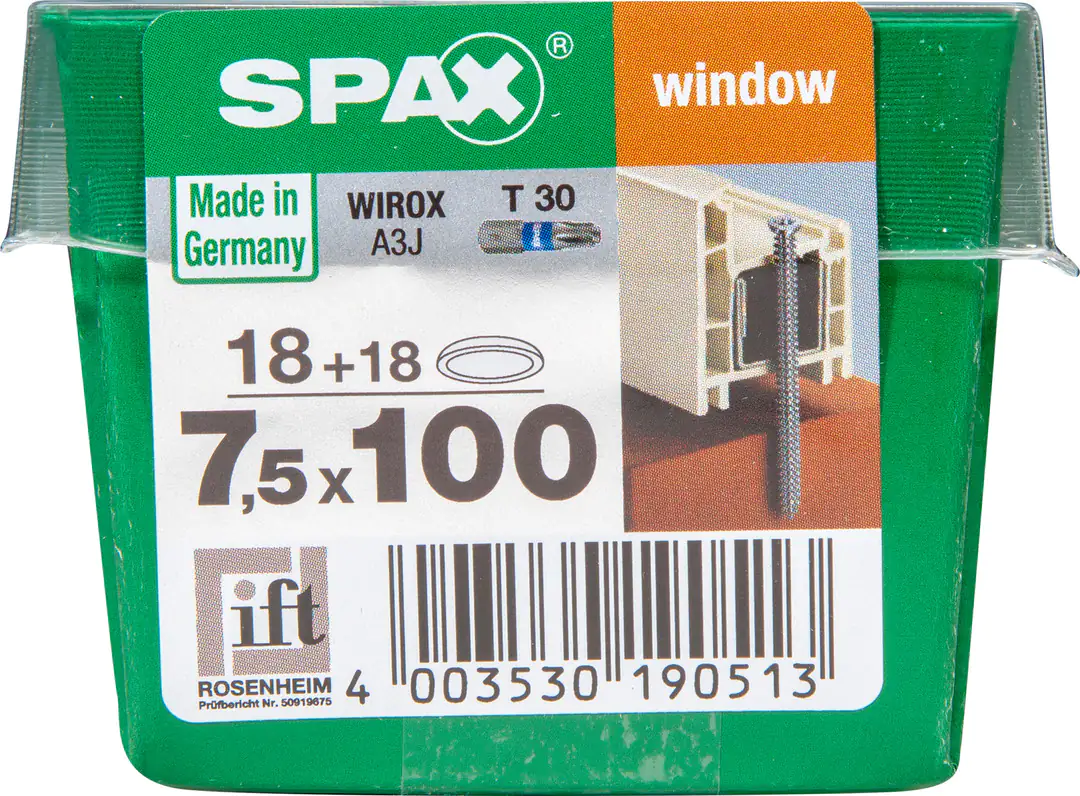 Spax Rahmenanker 7.5 x 100 mm TX 30 - 18 Stk.