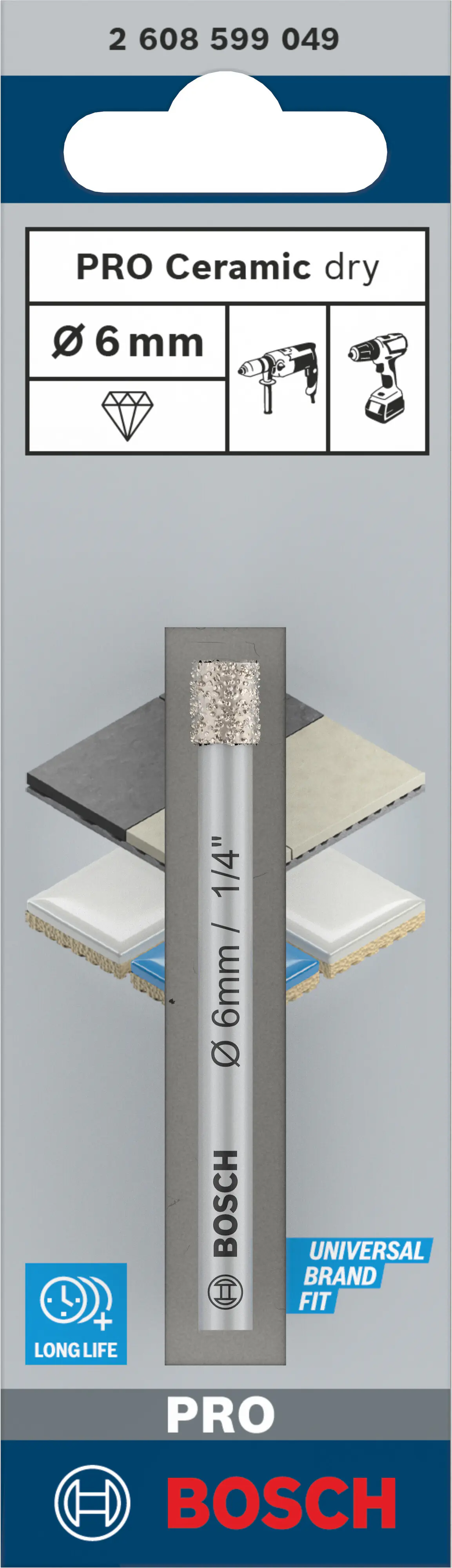 Bosch PRO Ceramic dry Bohrer 6 x 66 mm