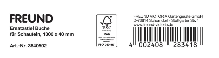 Freund Victoria Schaufelstiel gebogen 130 cm Buche massiv natur Freund Victoria Schaufelstiel gebogen 130 cm Buche massiv natur