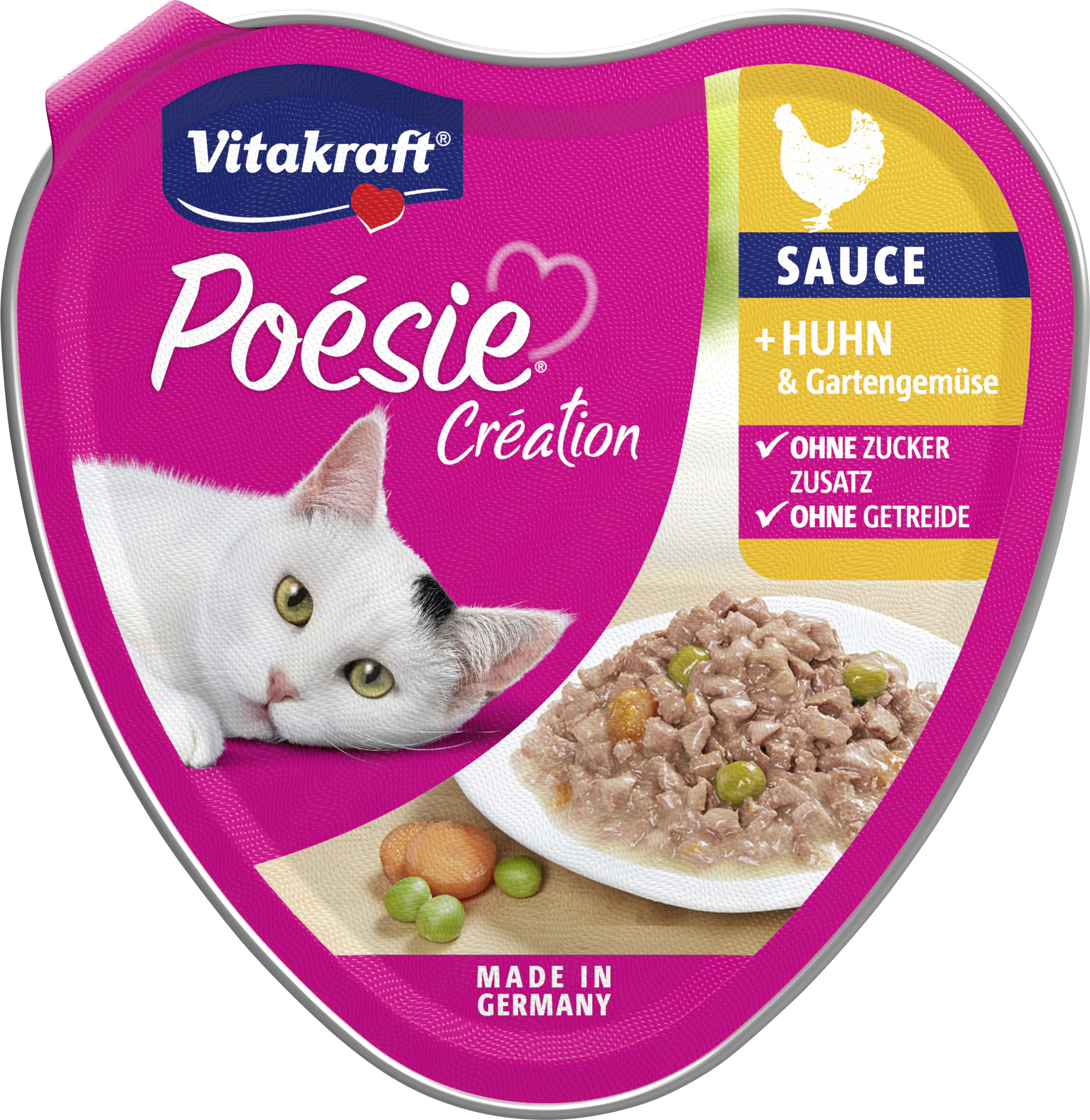 Vitakraft Poésie Katzenfutter Création Huhn & Gemüse in Sauce 85 g
