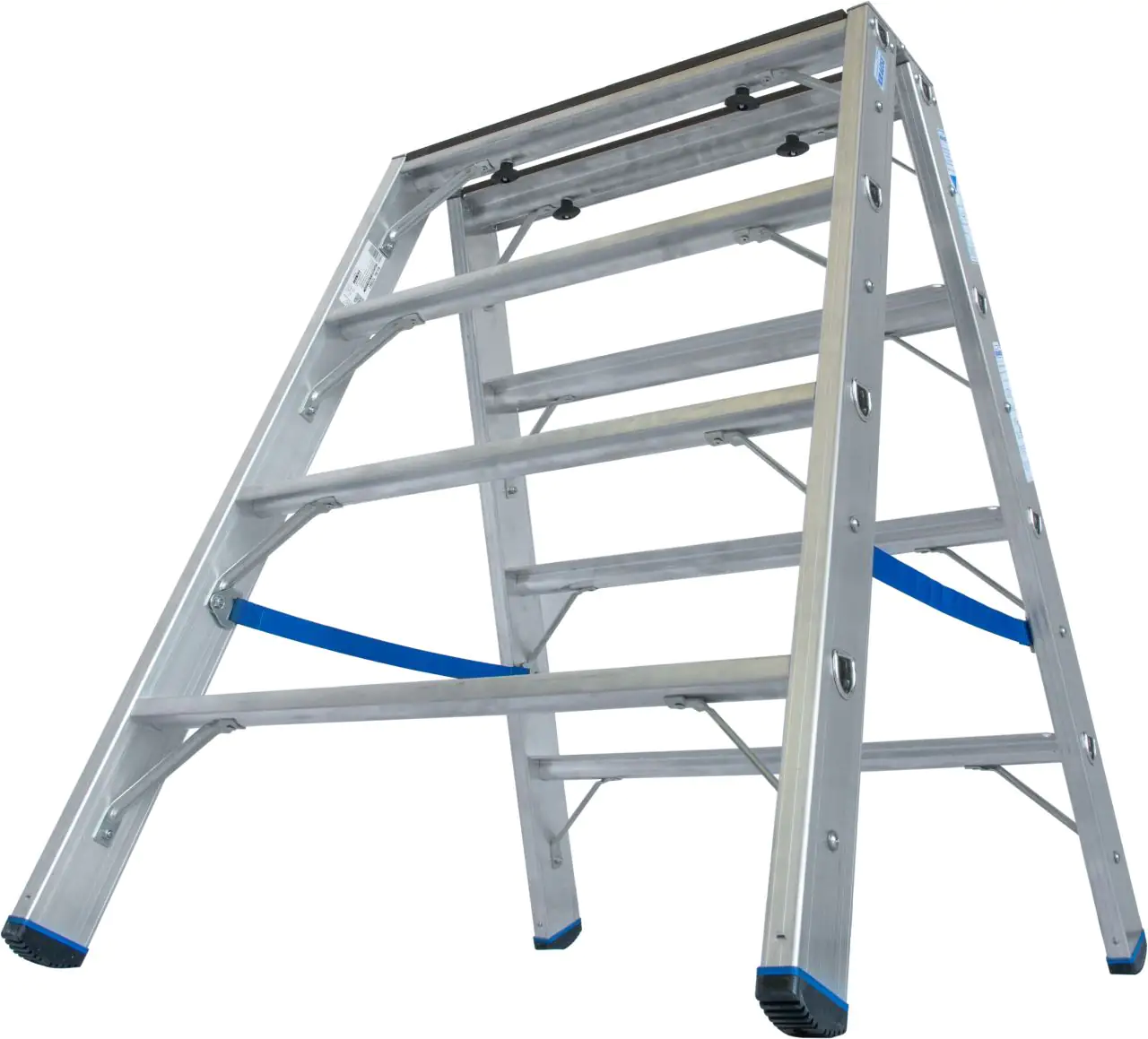 Krause Aluminium-Doppelleiter STABILO mit Holzauflage 2,45 m