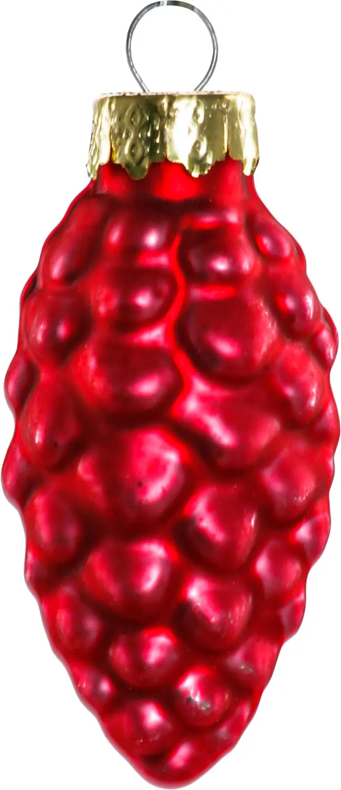 TrendLine Weihnachtskugeln Glas-Tannenzapfen 6 cm rot 12 Stück