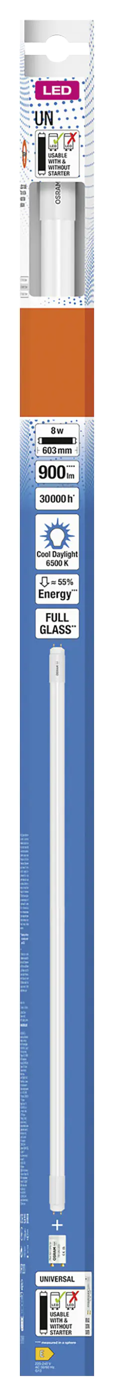 Osram LED Röhre T8 60 cm G13 8 W kaltweiß Osram LED Röhre T8 60 cm G13 8 W kaltweiß