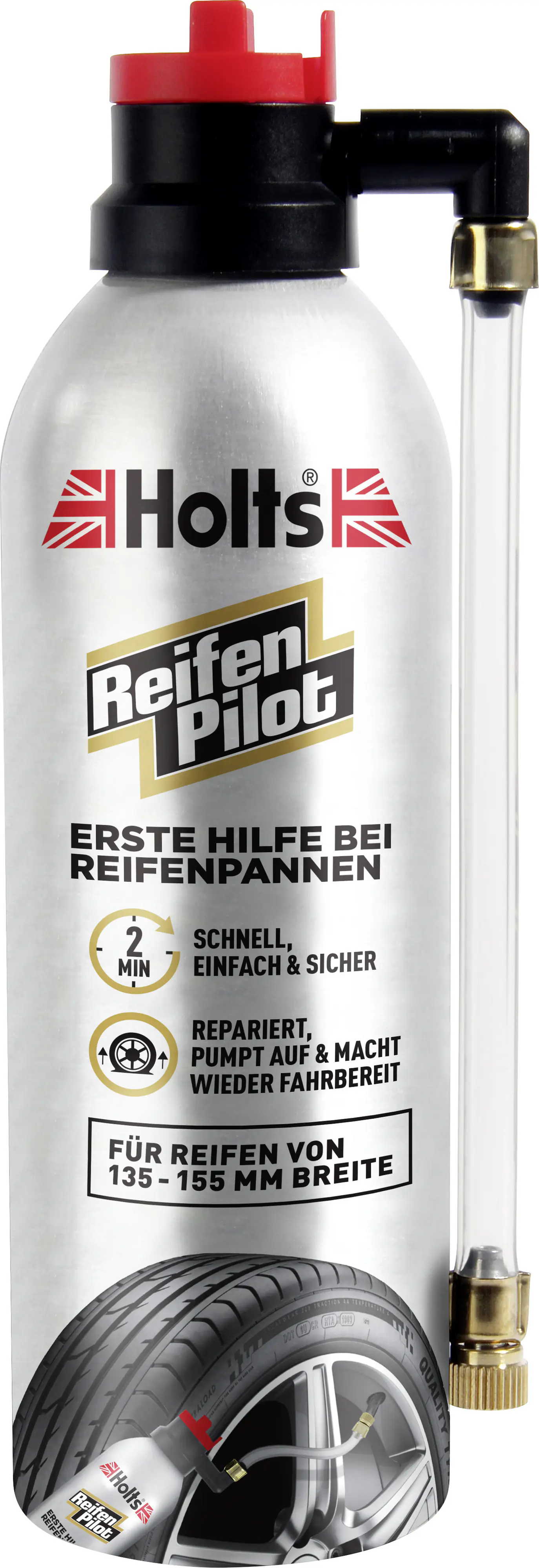 Holts Reifenpilot zur Reifenabdichtung für PKW Motorräder 300 ml