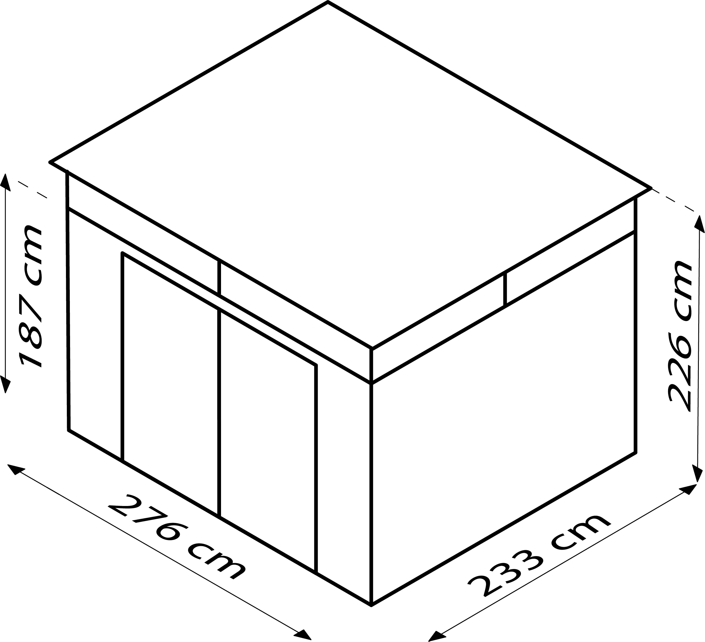 Pergart Metallgerätehaus Rheinfelden 108 290 x 245 x 226 cm anthrazit Pergart Metallgerätehaus Rheinfelden 108 290 x 245 x 226 cm anthrazit
