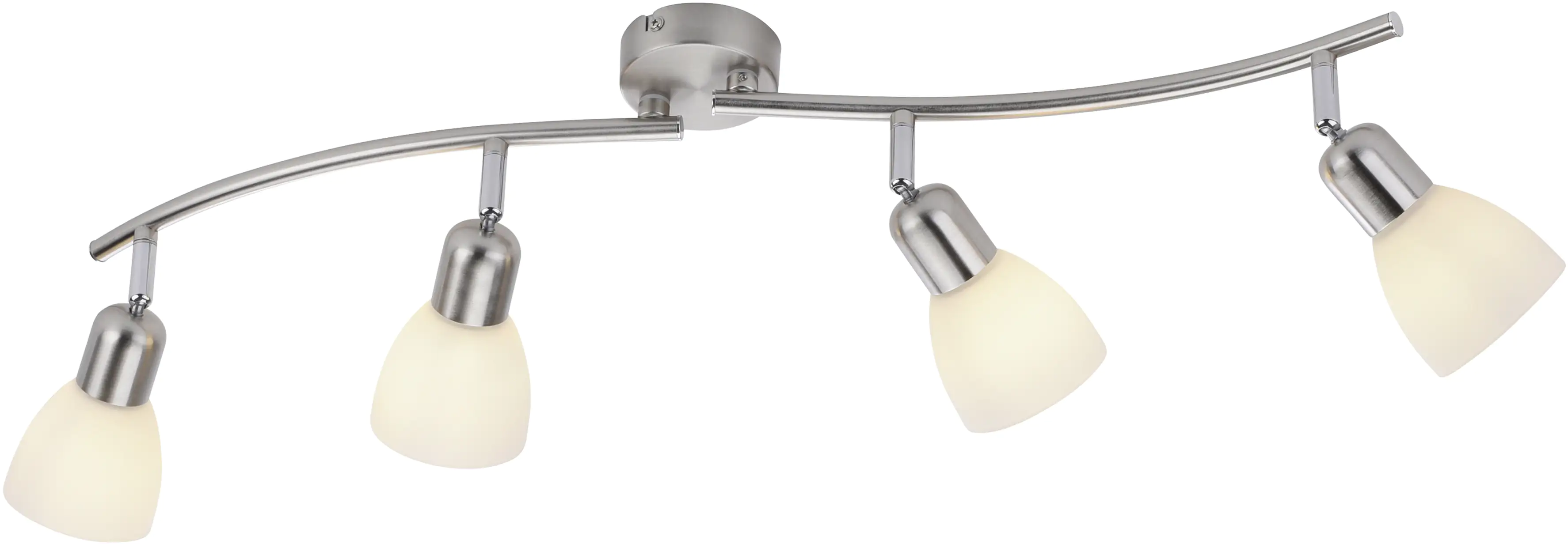 JustLight 4er Spot Karo stahl-weiß 87 x 22 cm E14, max. 40 W