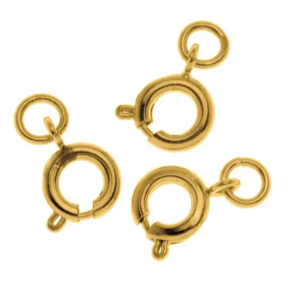 Glorex Federring mit Ring 7 mm 10 Stück, goldfarben