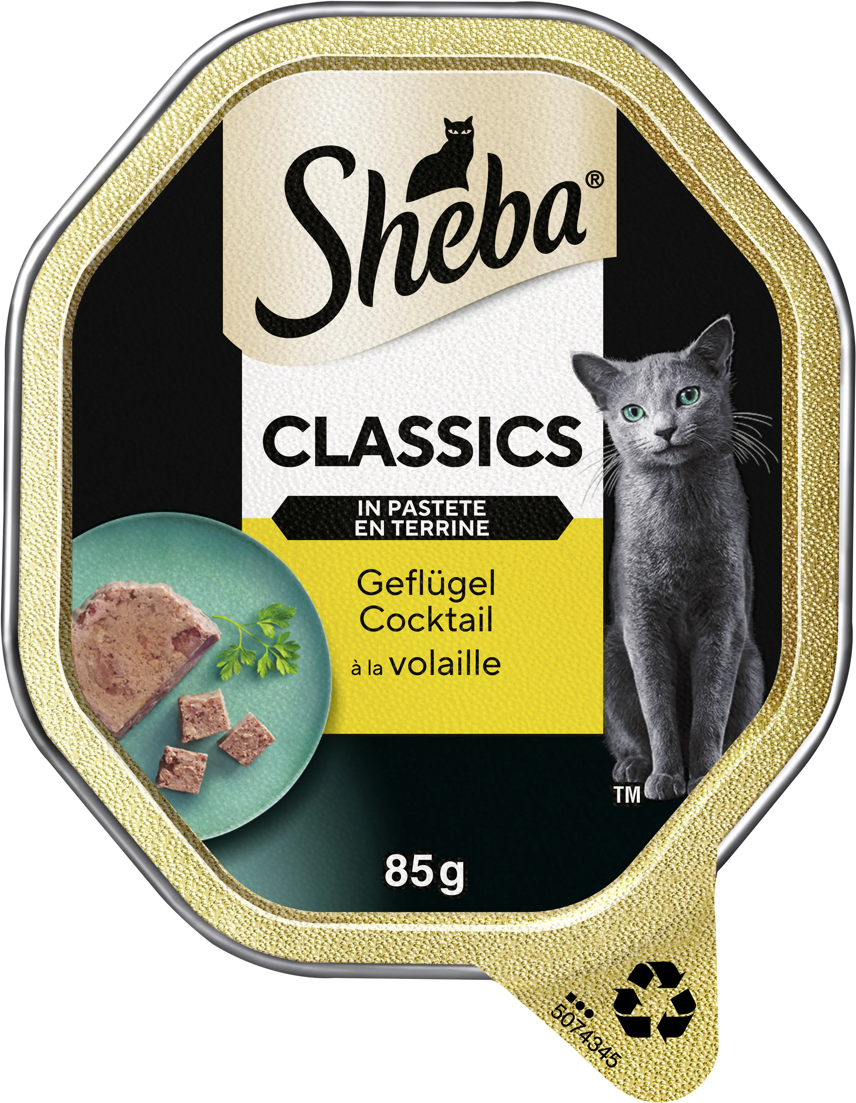 Sheba Classics in Pastete Katzennassfutter Adult 85 g Geflügel Cocktail