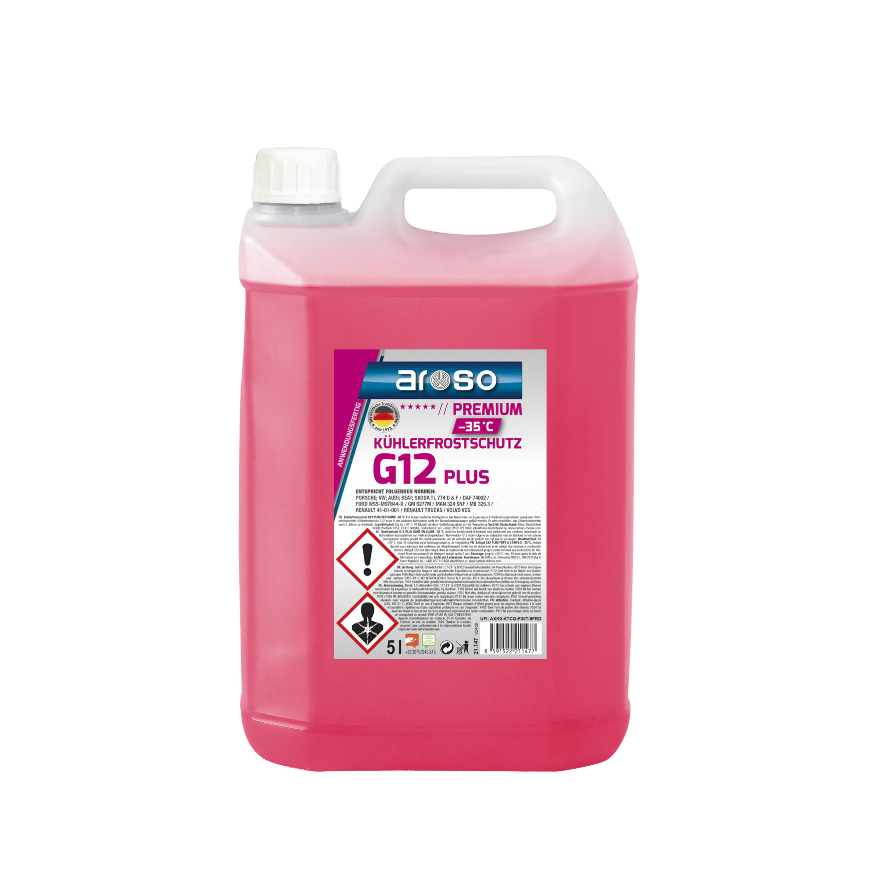 aroso Kühlerfrostschutz G12 PLUS Premium -35°C 5L aroso Kühlerfrostschutz G12 PLUS Premium -35°C 5L