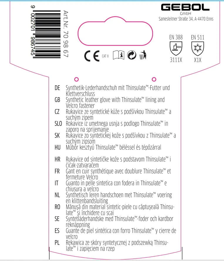 Gebol Handschuh Master Thermo  