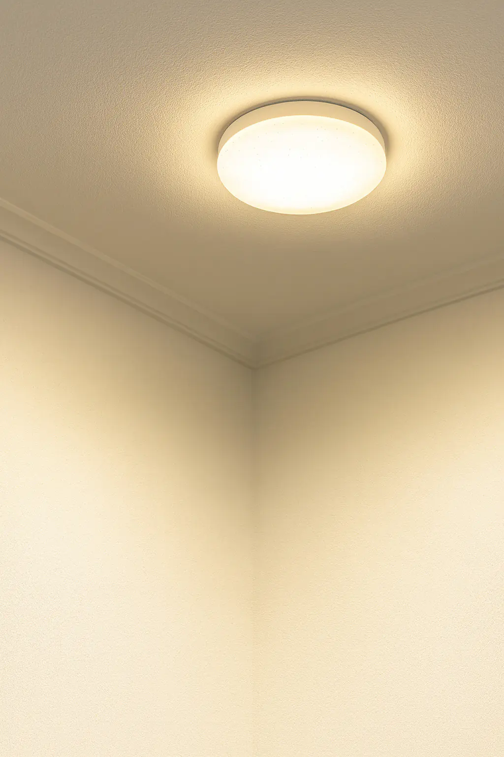 LED Deckenleuchte Cansas II mit Sternenhimmel weiß Ø 26 x 5 cm warmweiß