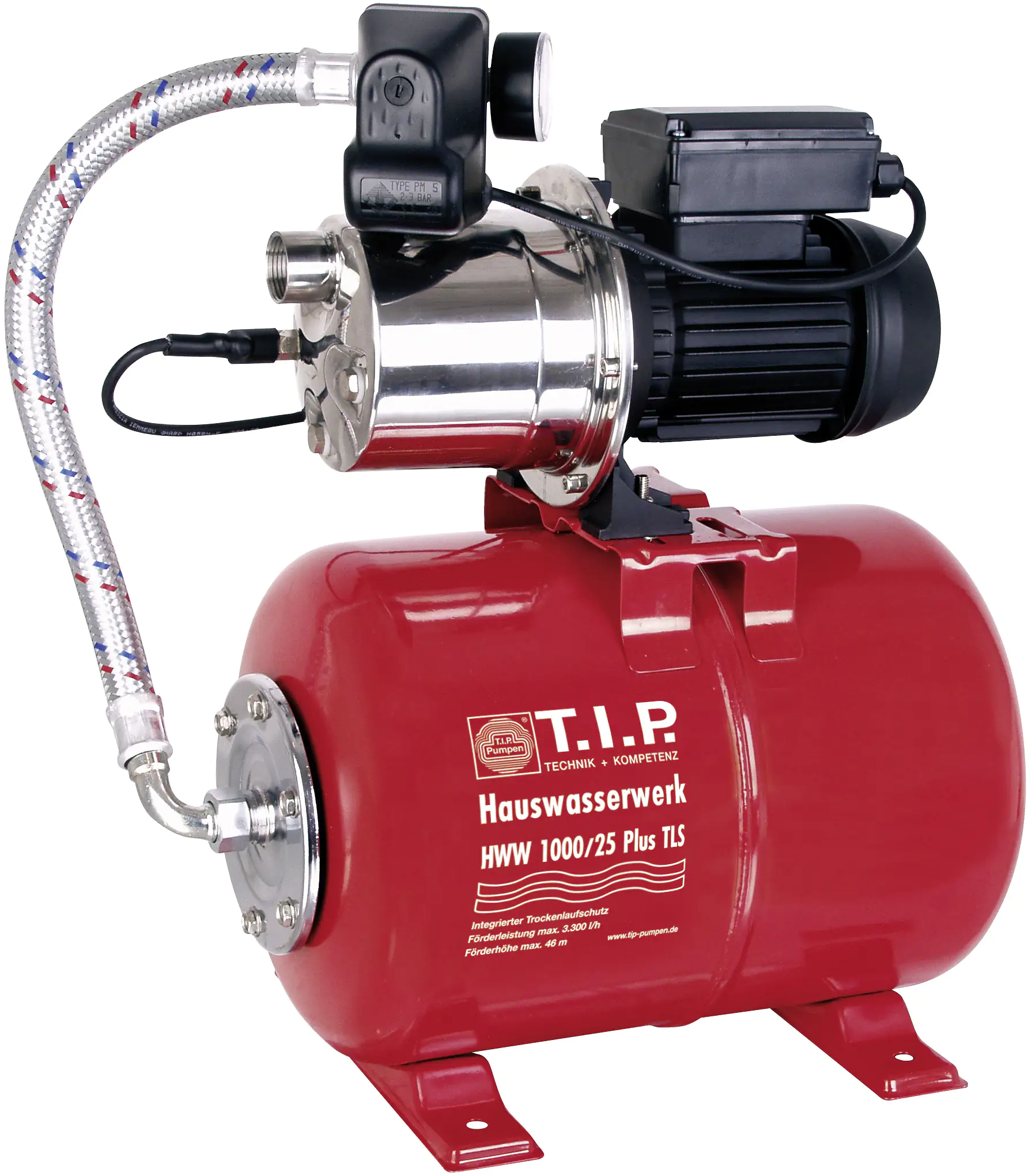 T.I.P. Hauswasserwerk HWW 1000/25 Plus TLS Fördermenge: 3.300 l/h, 800 W