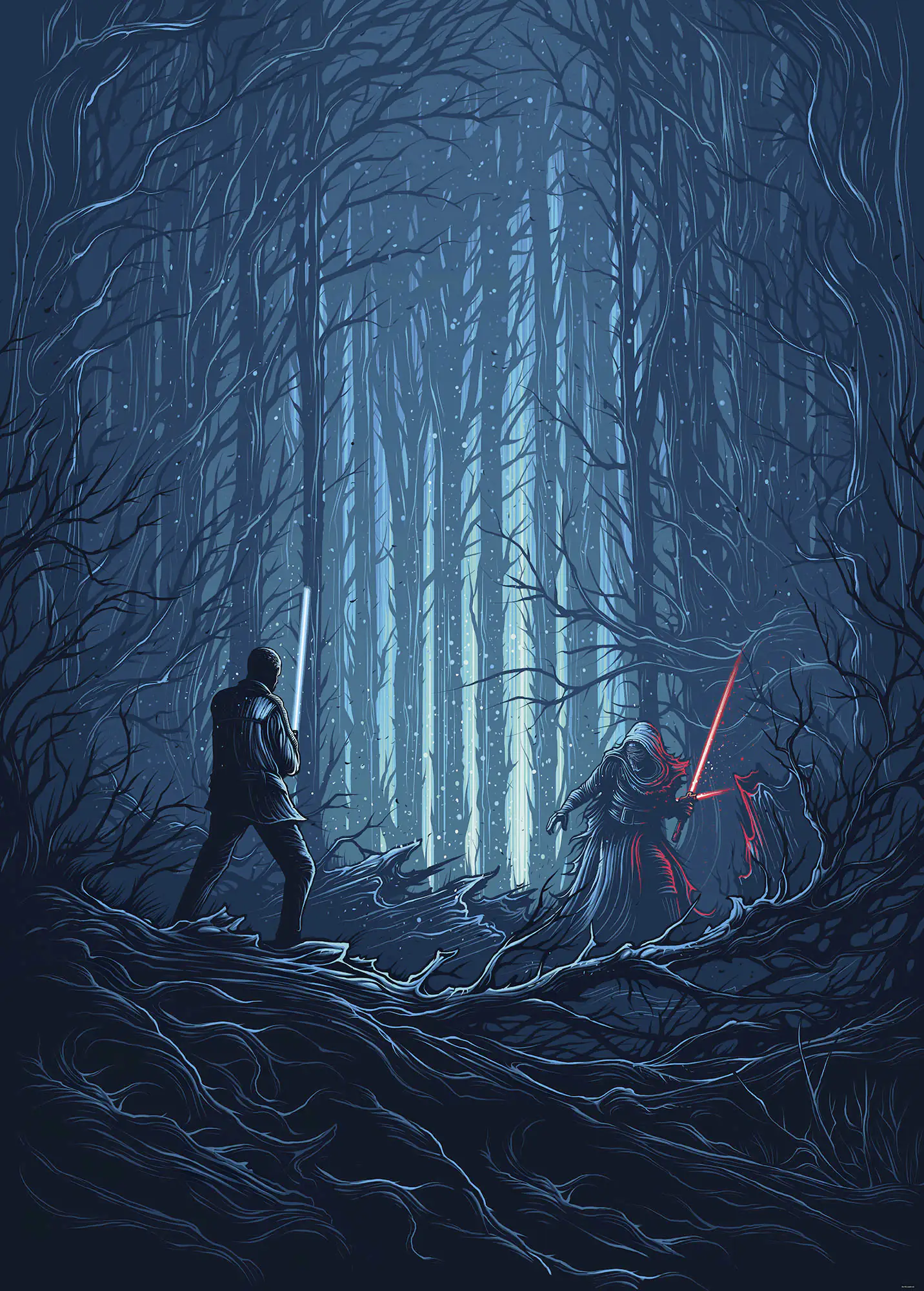 Komar Vlies Fototapete Star W Wood Fight 200 x 280 cm 