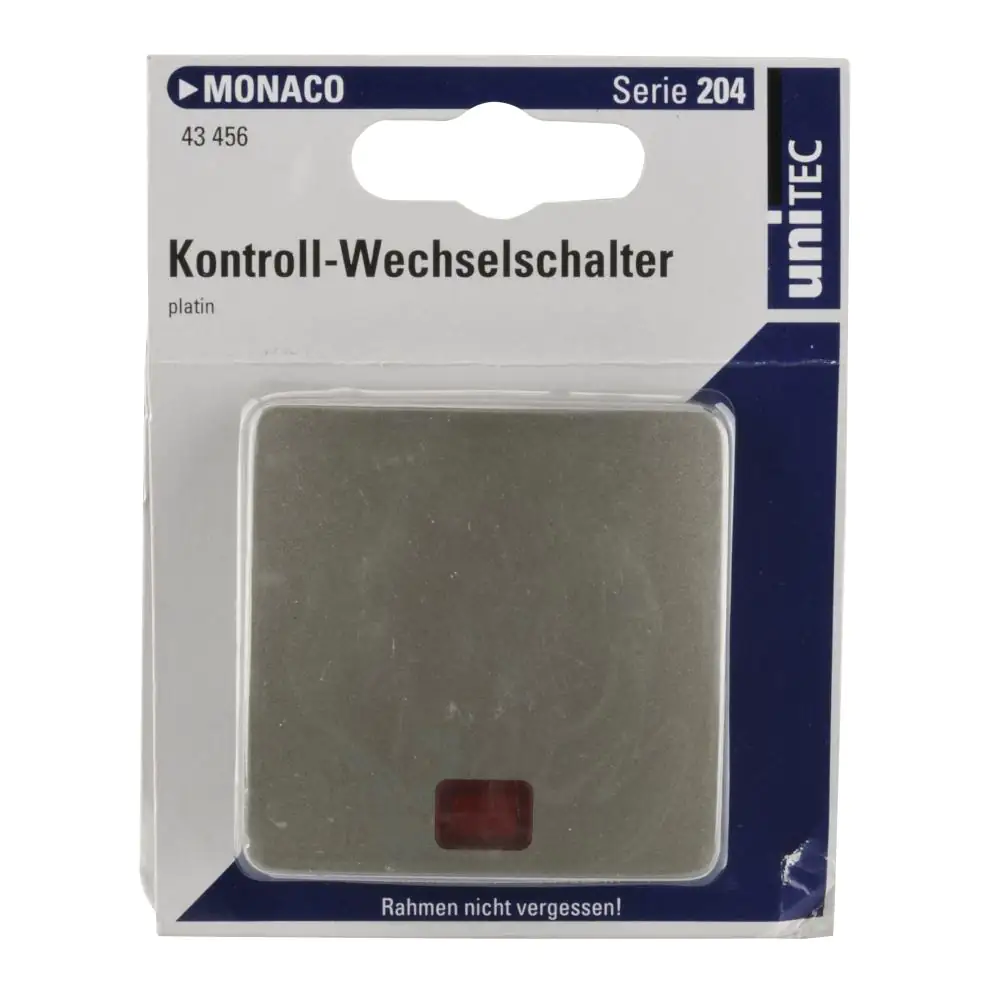 Unitec Kontroll-Wechselschalter Monaco mit Wippe platin Unitec Kontroll-Wechselschalter Monaco mit Wippe platin