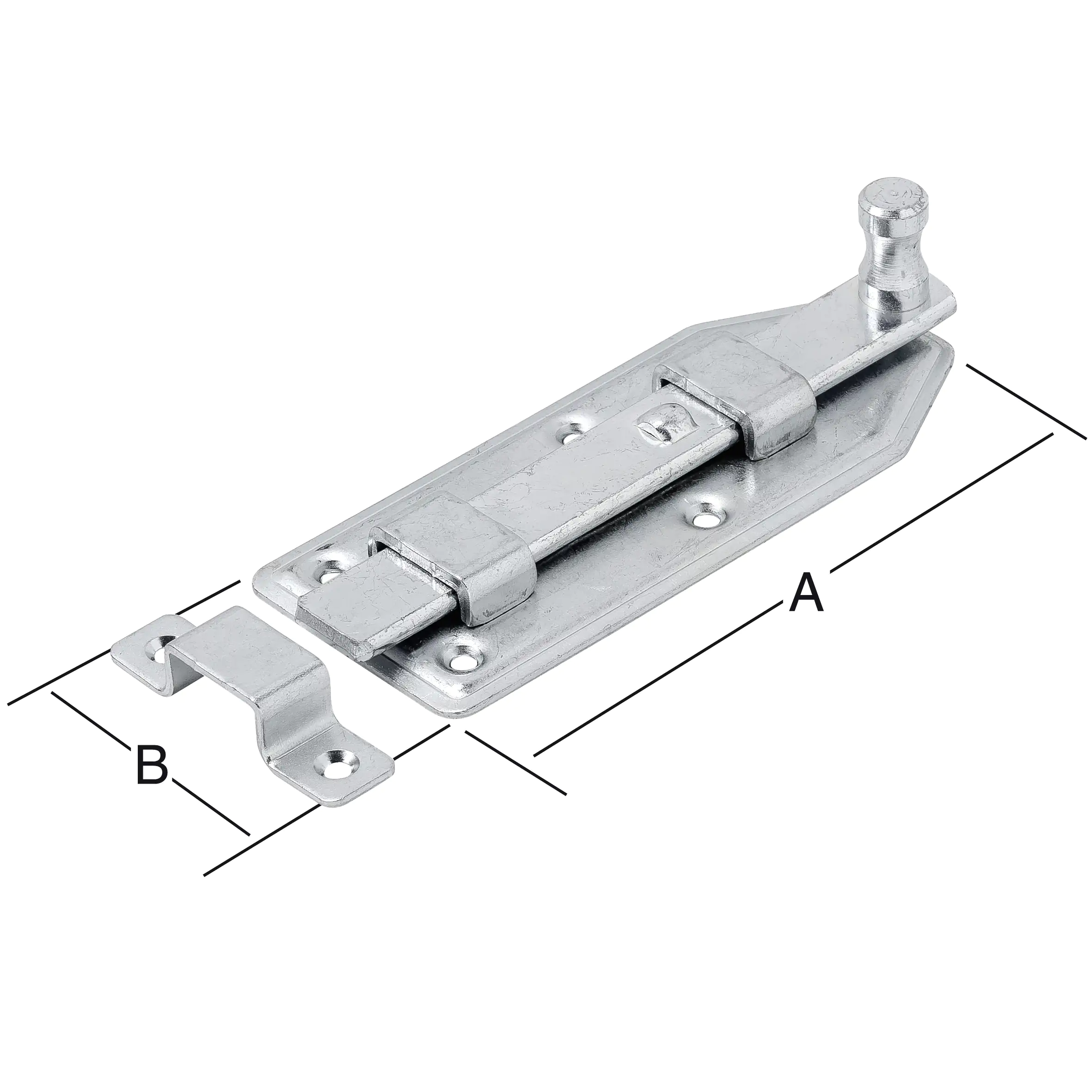 Vormann Türknopfriegel verzinkt 120 x 57 mm Vormann Türknopfriegel verzinkt 120 x 57 mm