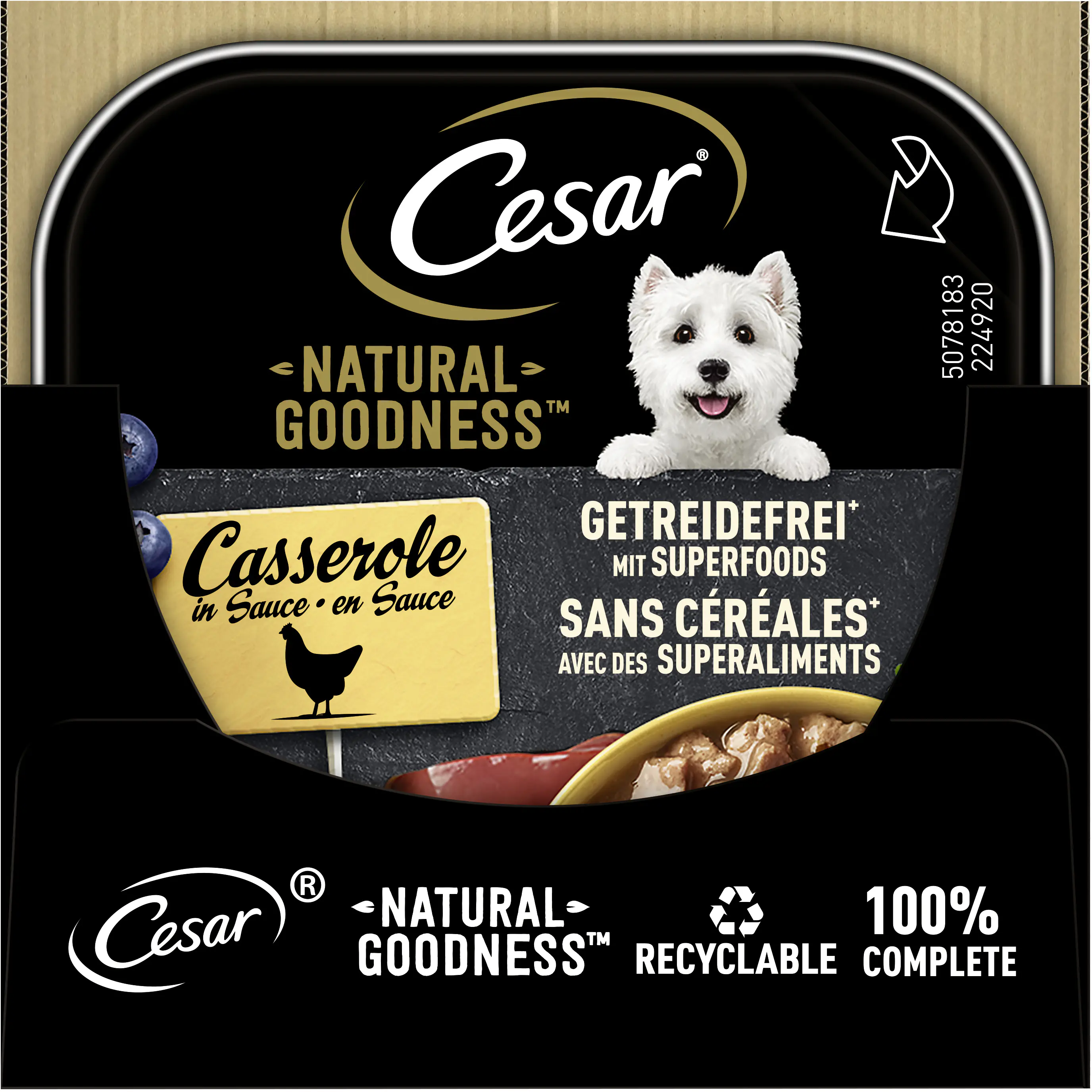 Cesar Natural Goodness Hundenassfutter Adult 100 g Huhn & Gemüse
