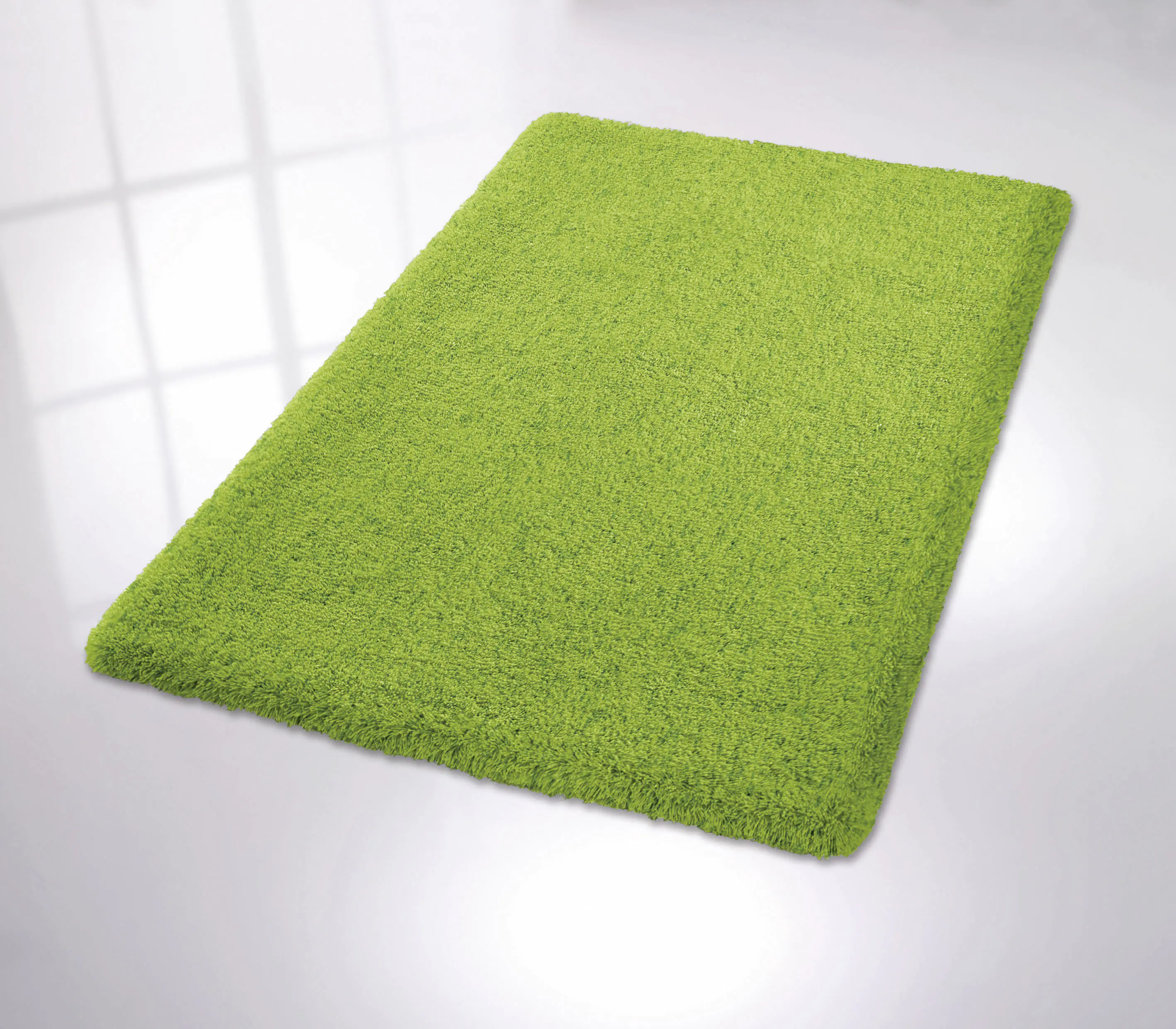 Kleine Wolke Badteppich Seattle kiwigrün Polyester 55 x 65 cm