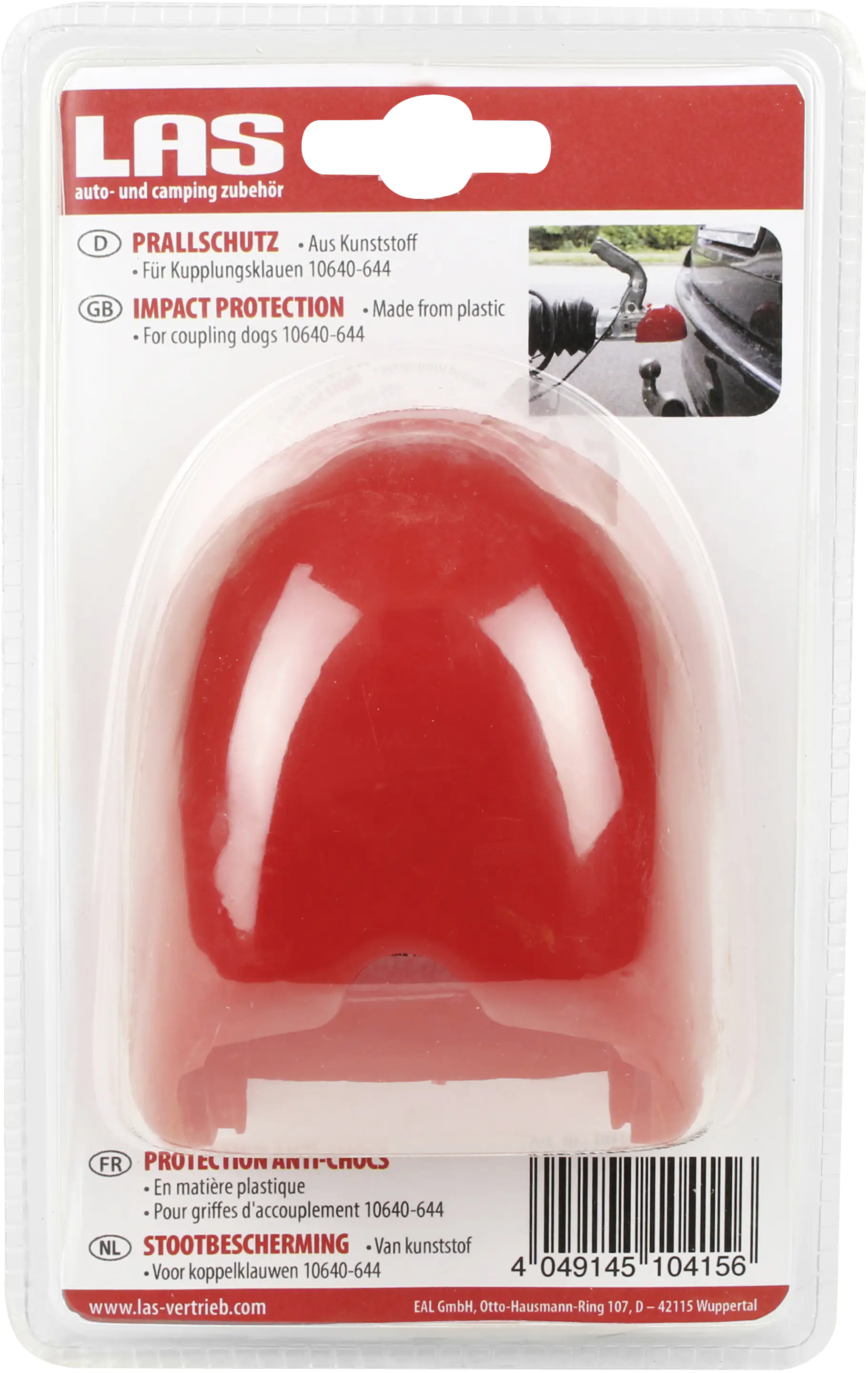LAS Prallschutz für die Anhängerkupplung rot